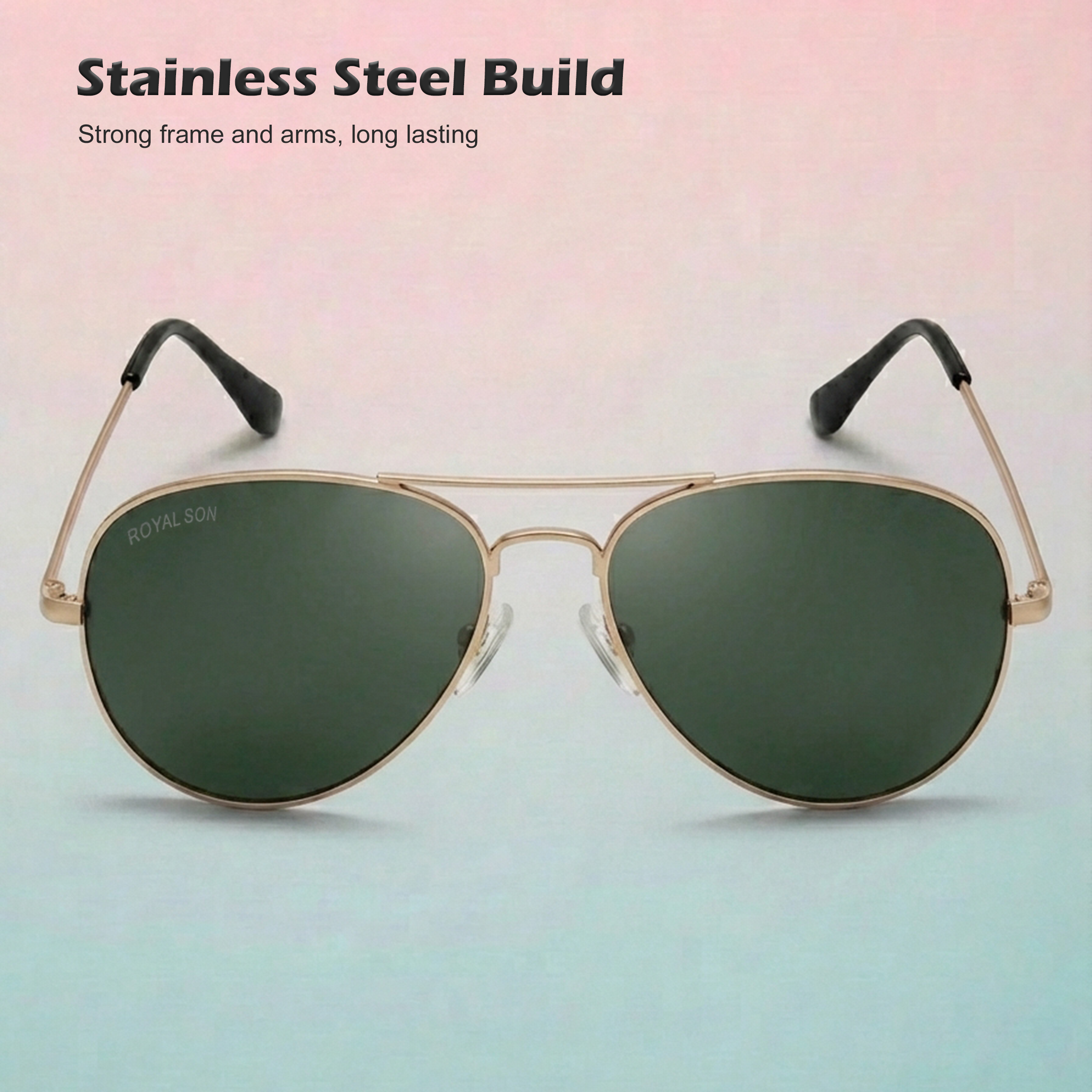 Royal Son Trendy UV Protection Sunglasses for Men & Women - SG-RS7070-C4