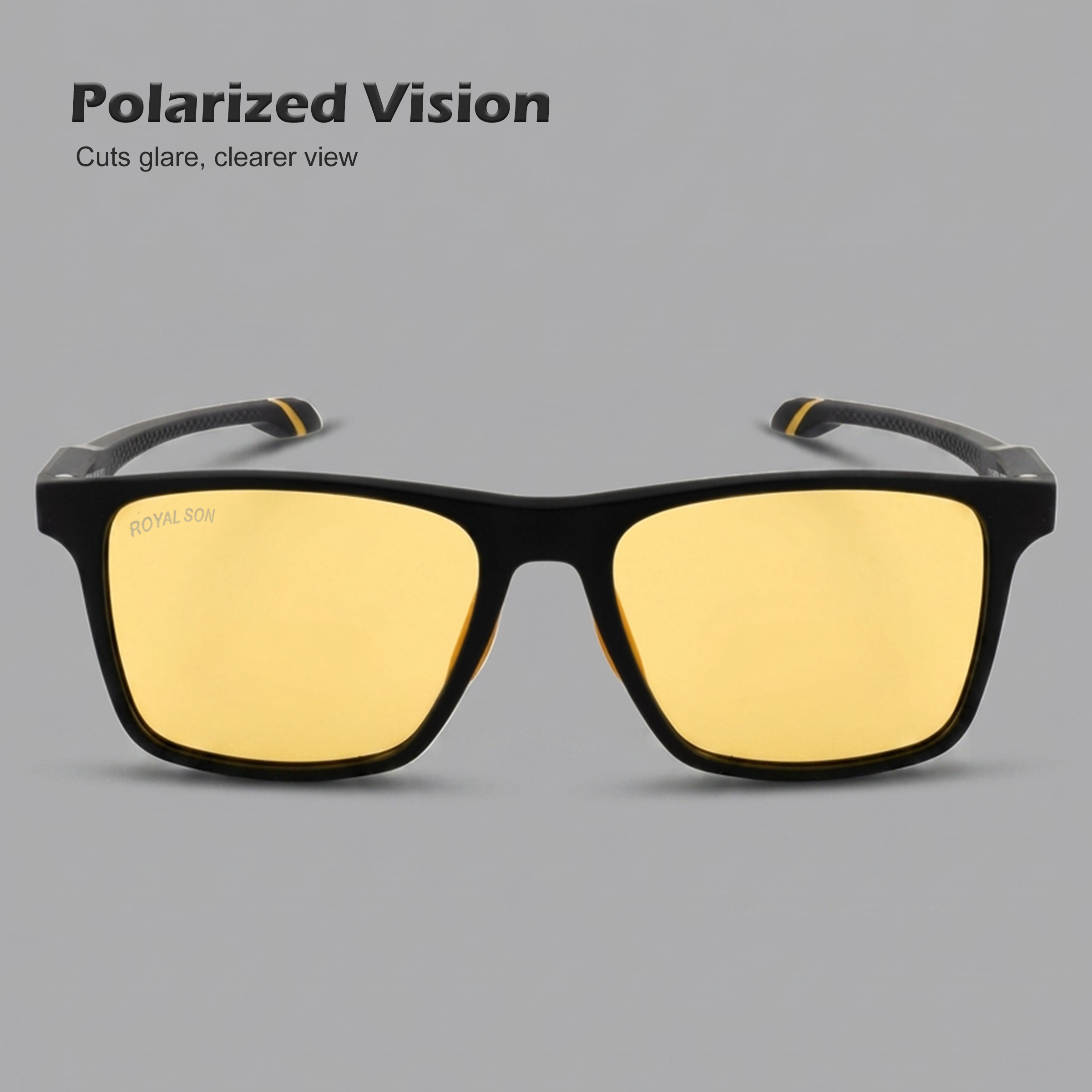 Royal Son Yellow Night Driving Polarized Sunglasses For Men - SG-RS1010-C2
