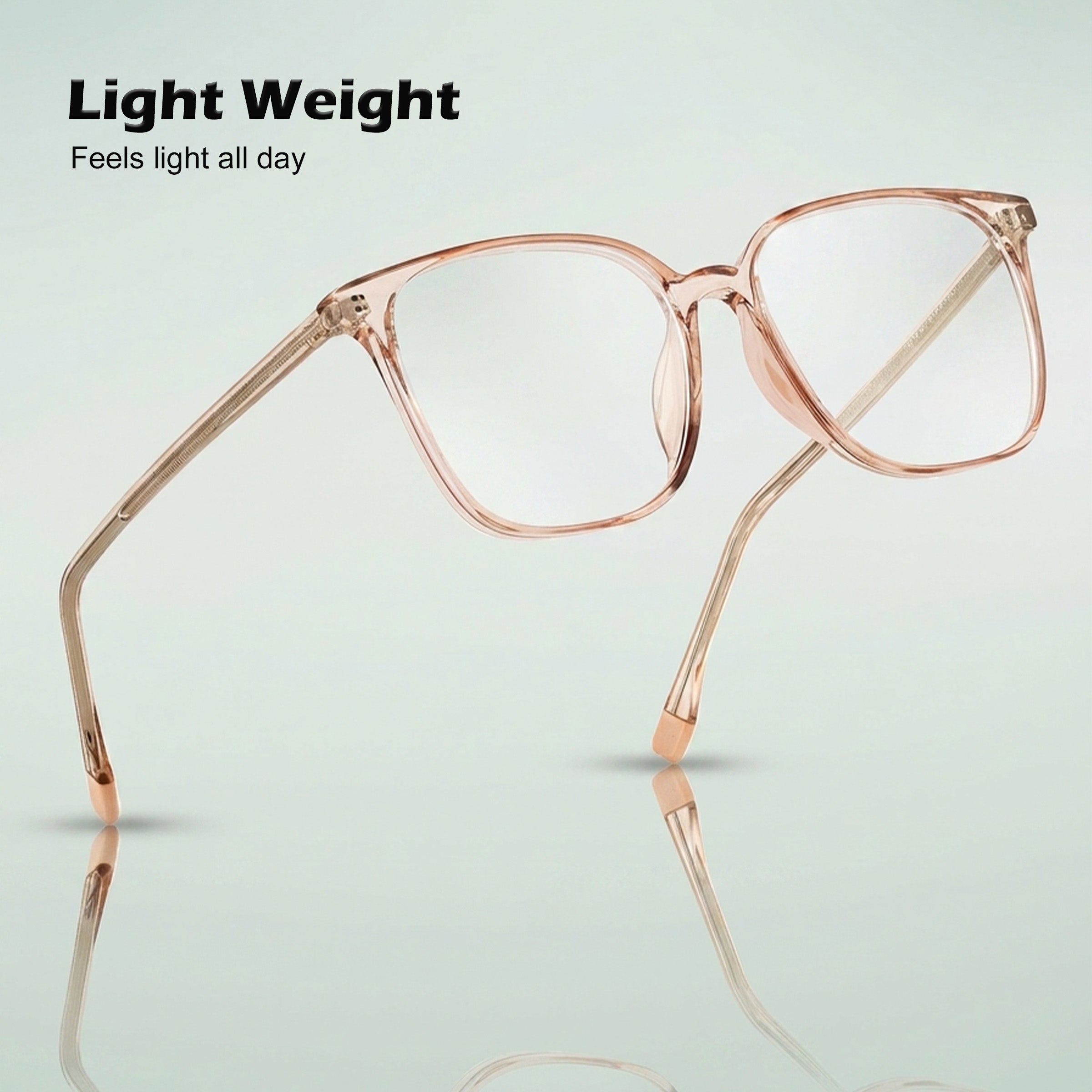 Royal Son Square Transparent Blue Light Blocking Uv Protection Stylish Men Frames - SF0026-C4