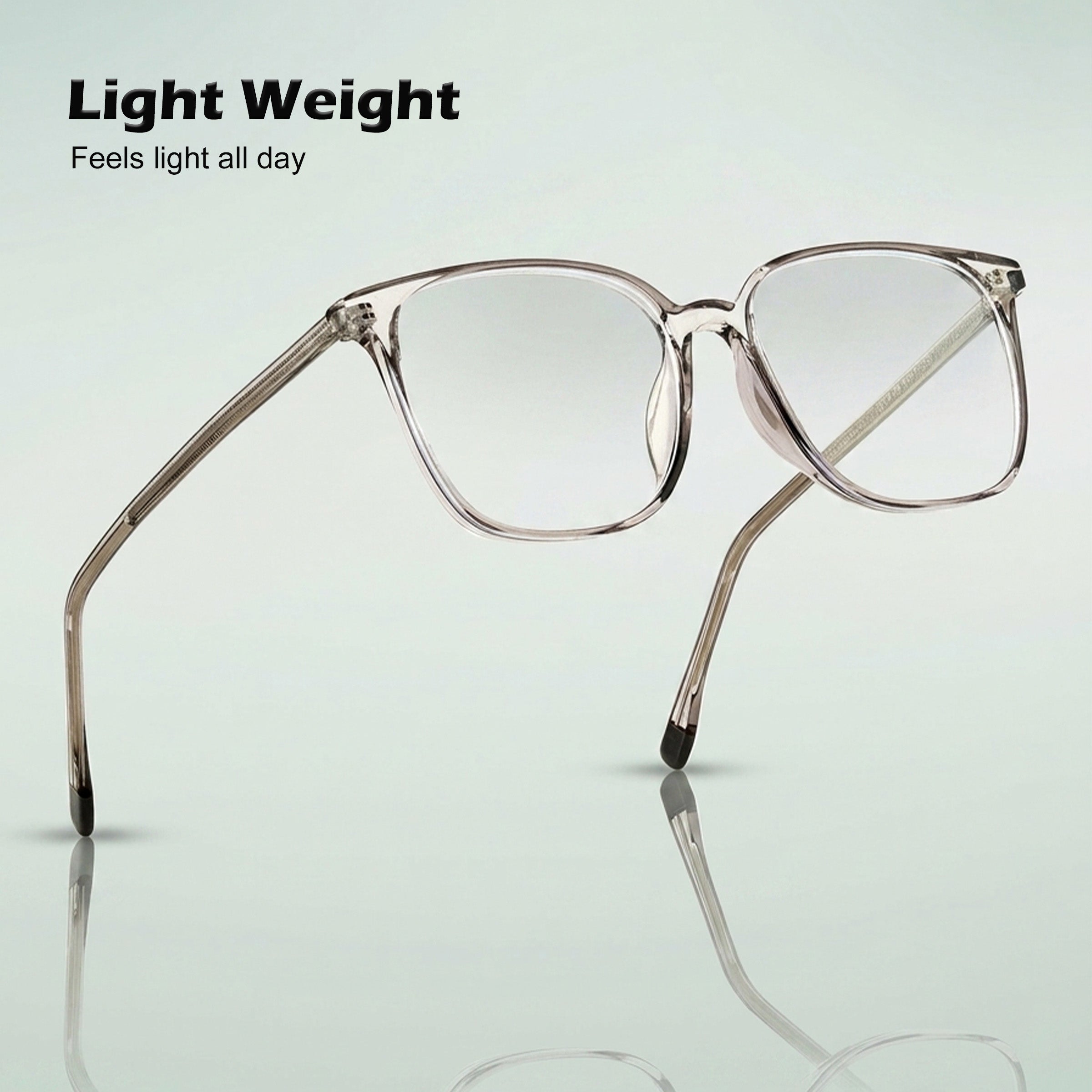Royal Son Square Clear Blue Block Stylish Uv Rays Eye Protection Eyeglasses Men Women - SF0026-C2
