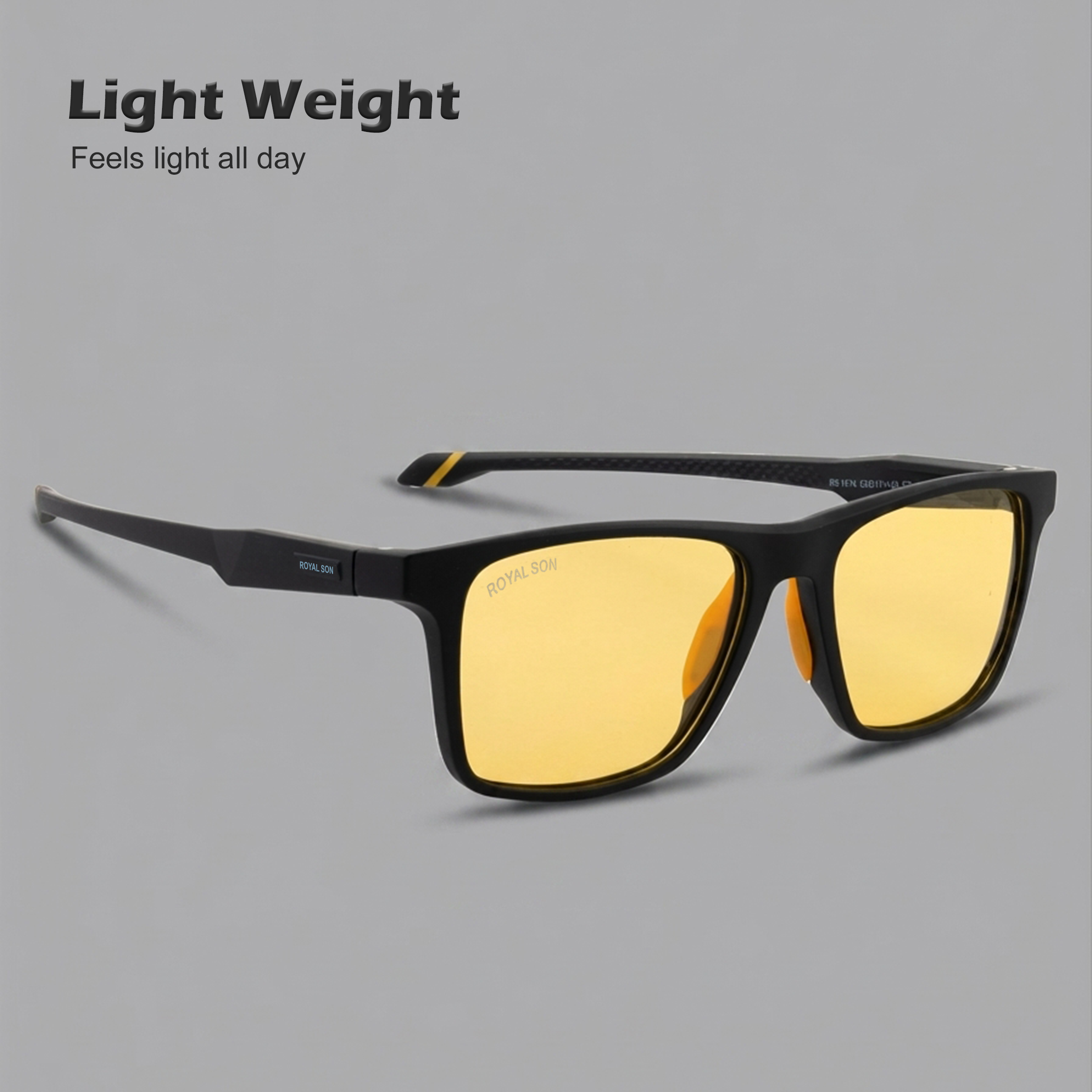 Royal Son Yellow Night Driving Polarized Sunglasses For Men - SG-RS1010-C2