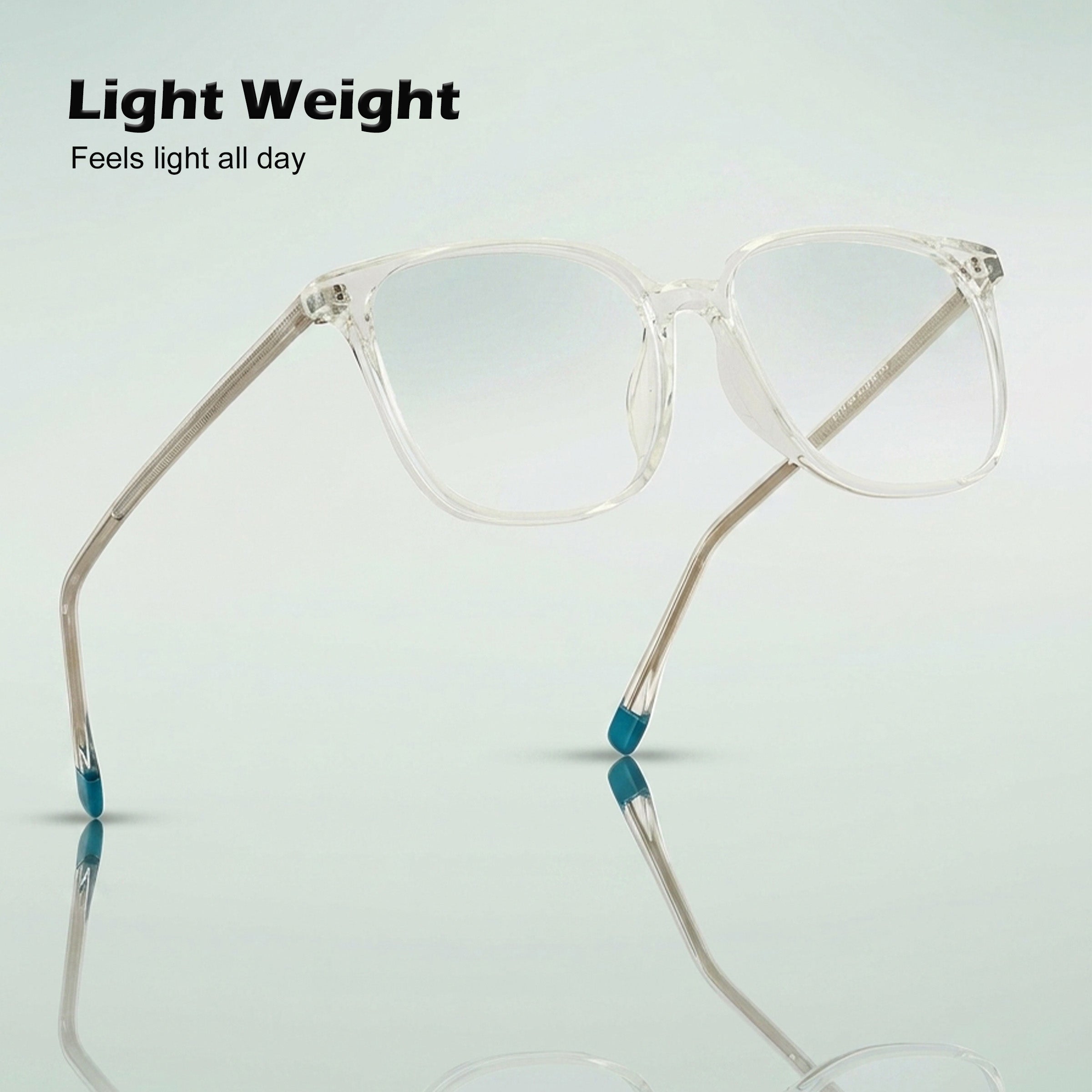 Royal Son Square Clear Computer Blue Ray Cut Lens Full Rim Square Frames For Men - SF0026-C3