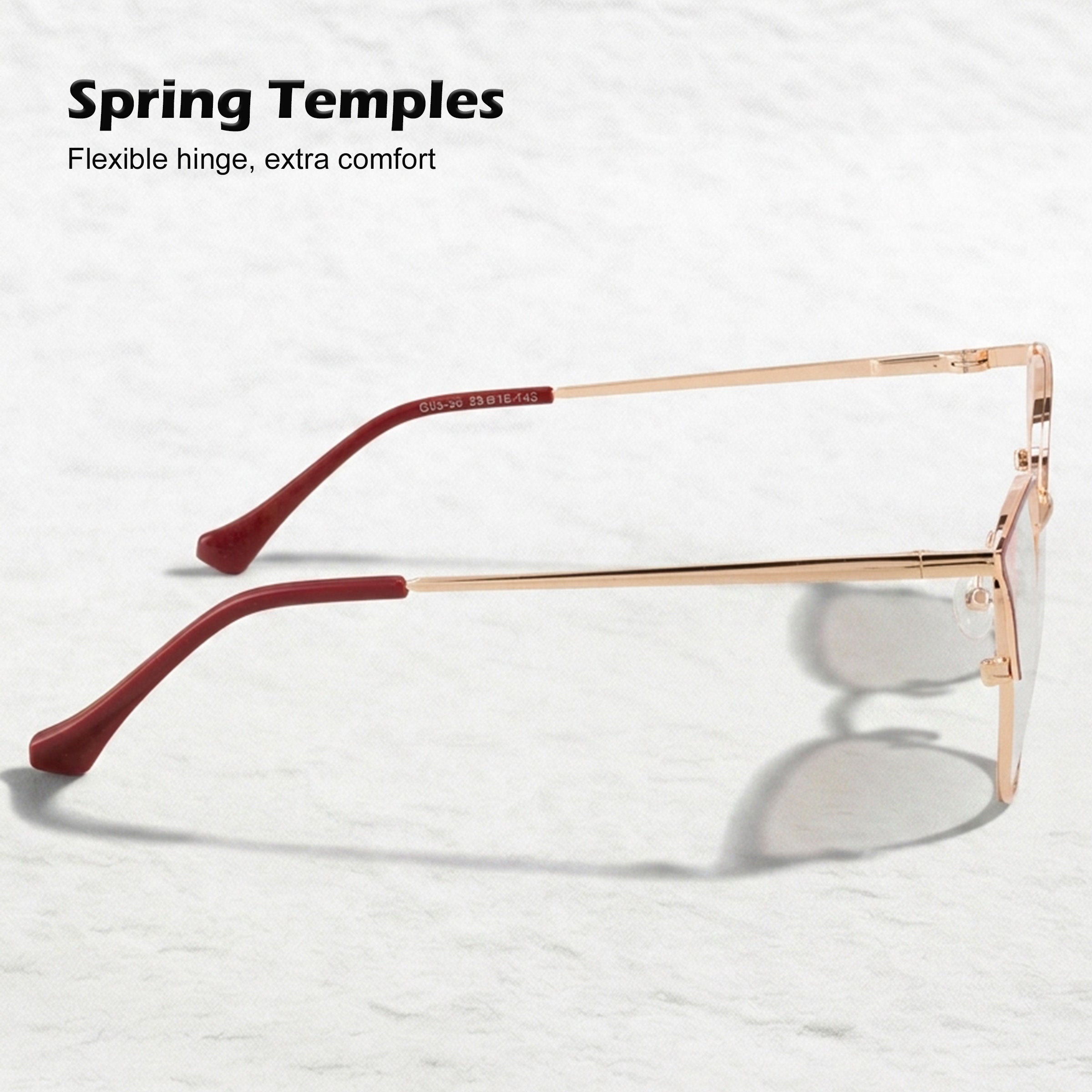 Royal Son Cat Eye Maroon Gold Computer Glasses Women - SF0084-C3