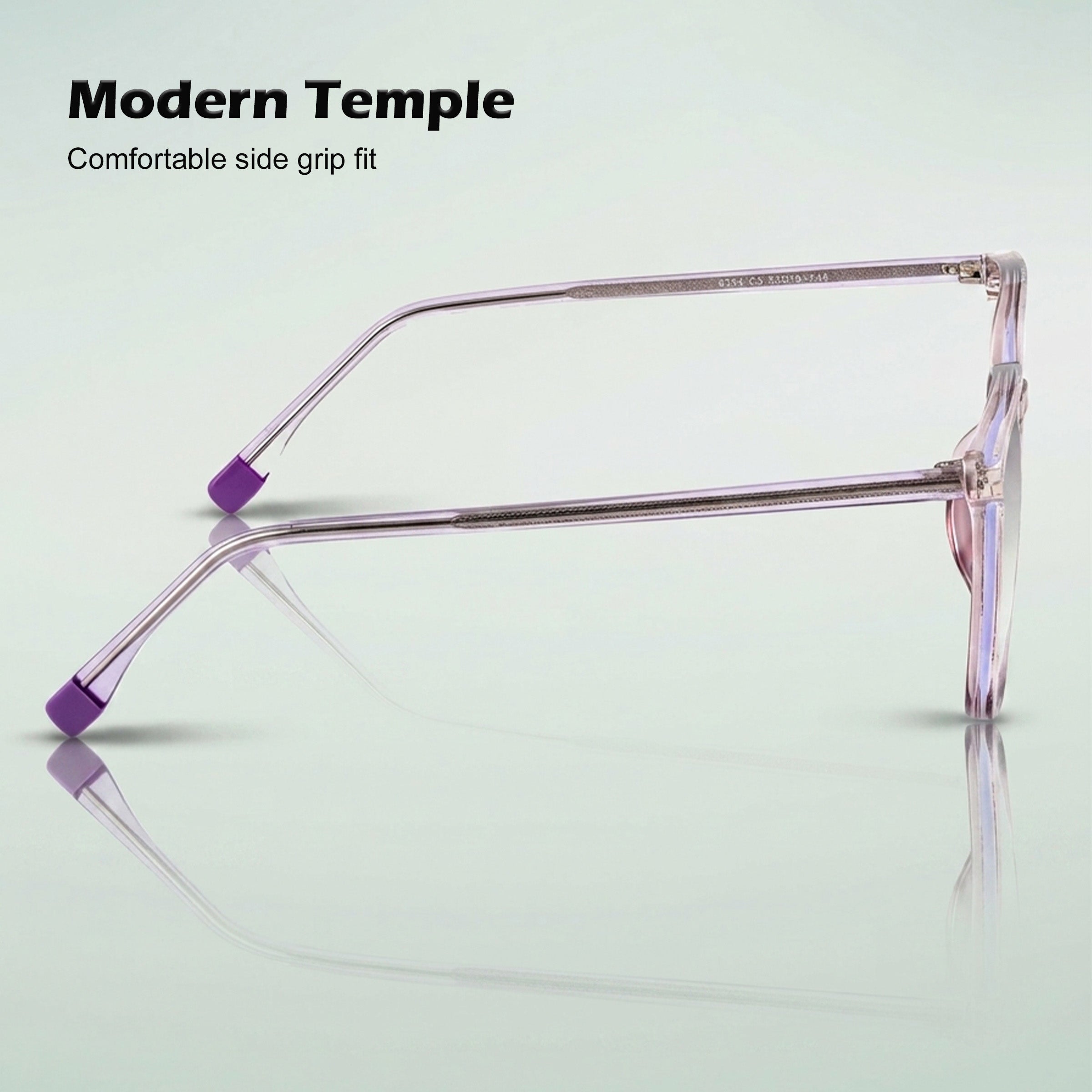 Royal Son Square Anti Glare Transparent Blue Light Blocking Men Spectacles Frame - SF0026-C5