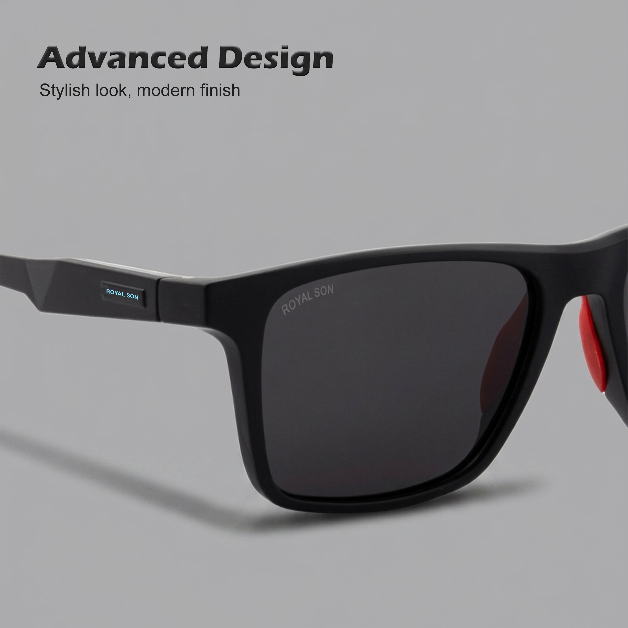 Royal Son Black Cooling Polarized Sunglasses For Men - SG-RS1010-C1