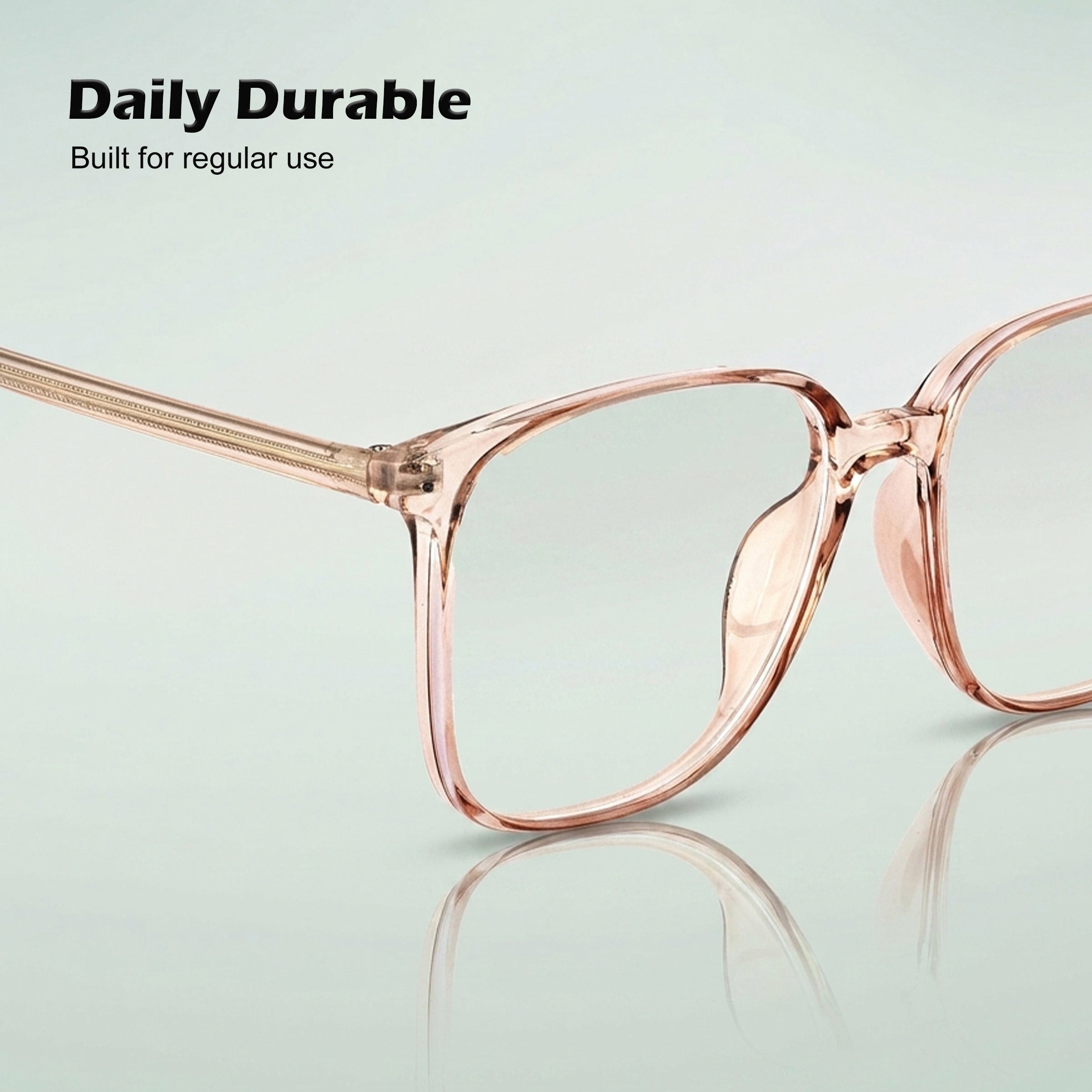 Royal Son Square Transparent Blue Light Blocking Uv Protection Stylish Men Frames - SF0026-C4