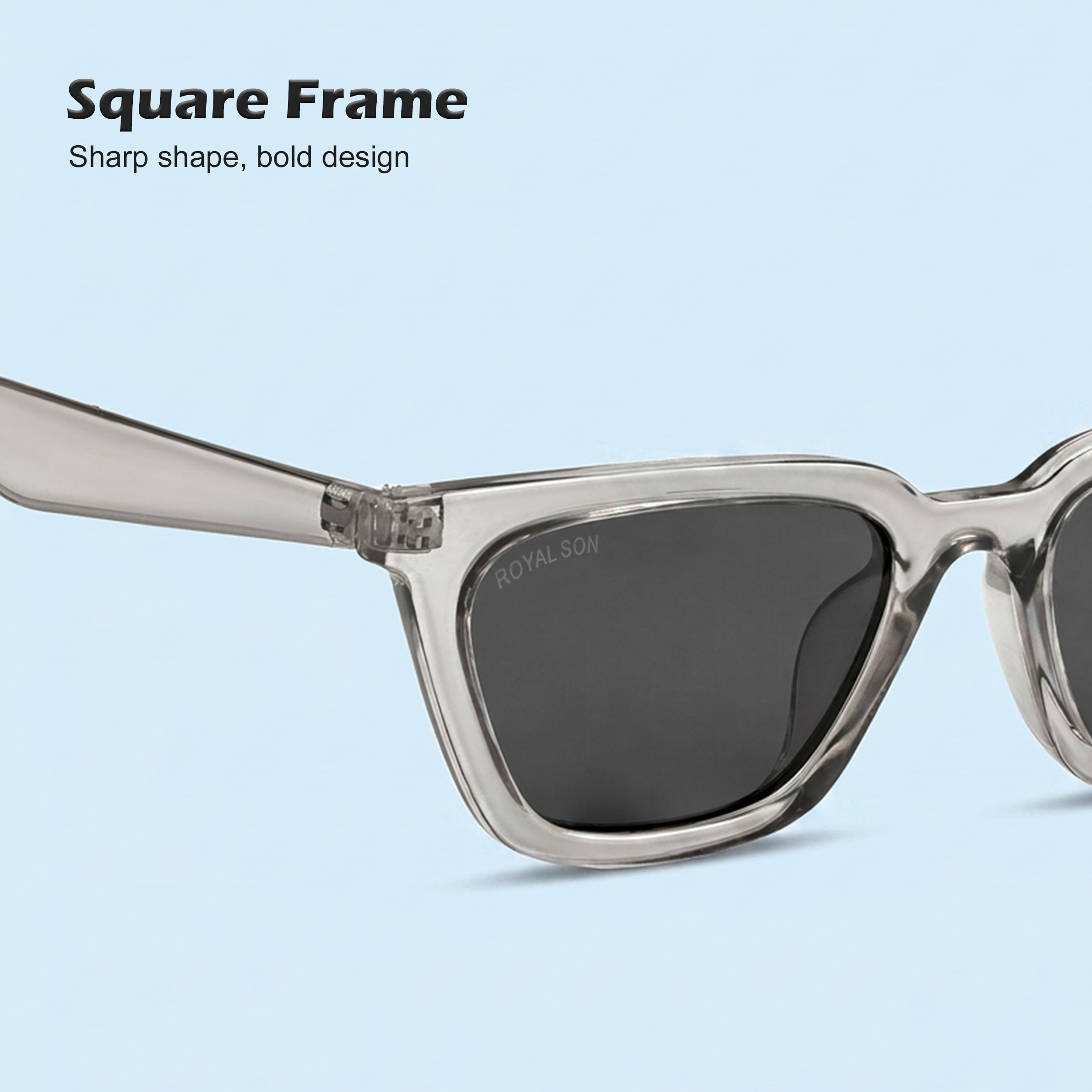 Royal Son Square UV Protection Men Women Sunglasses - CHI00126-C6