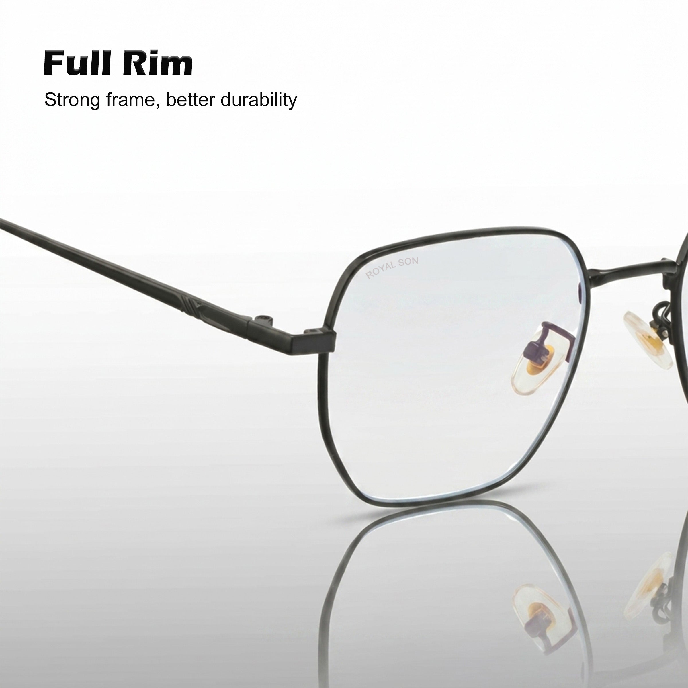 Royal Son Polygon Blue Ray Cut Men Women Eye Glasses - SF0016-C1