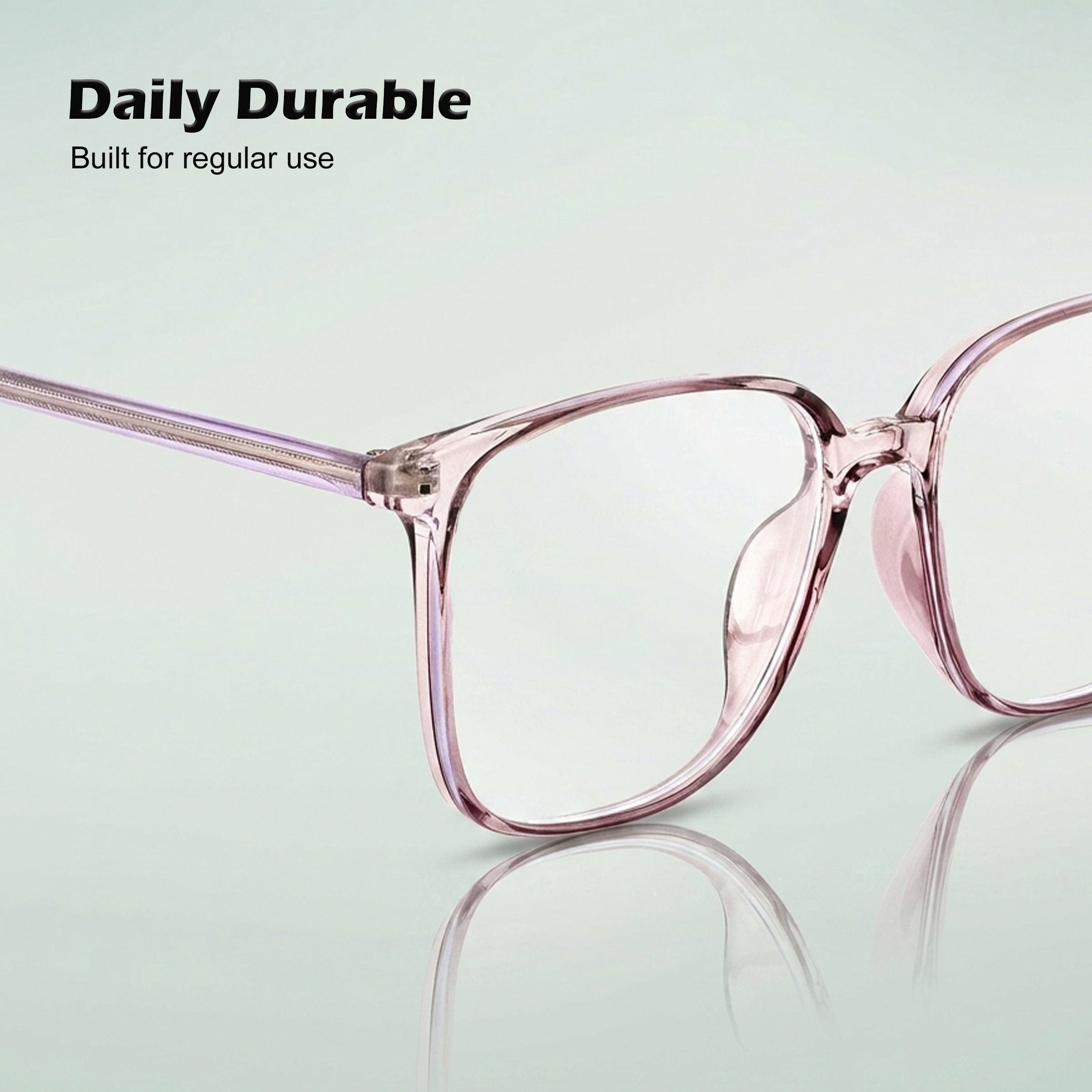 Royal Son Square Anti Glare Transparent Blue Light Blocking Men Spectacles Frame - SF0026-C5