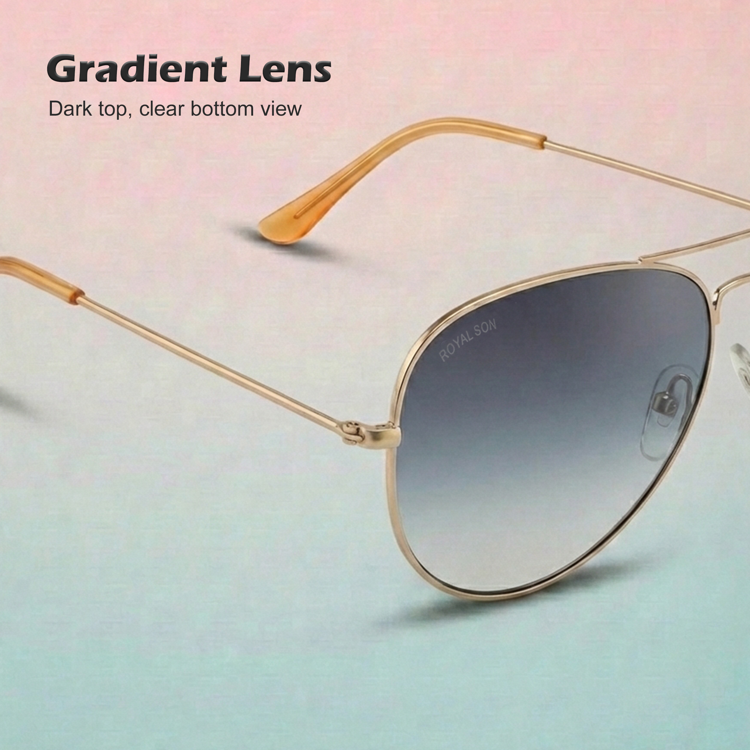 Royal Son Gradient UV Protection Sunglasses for Men & Women - SG-RS7070-C5