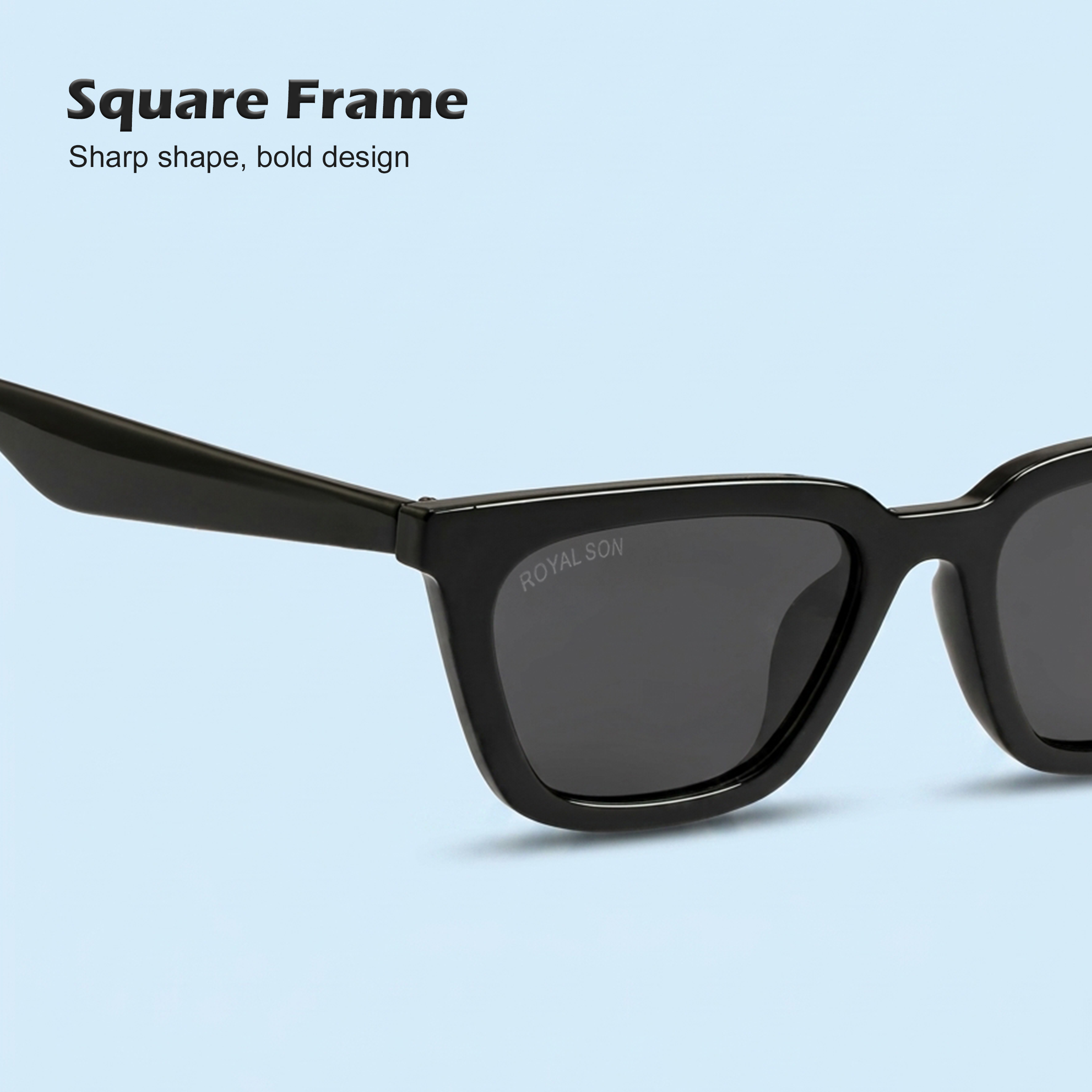 Royal Son Square UV Protection Men Women Sunglasses - CHI00126-C4