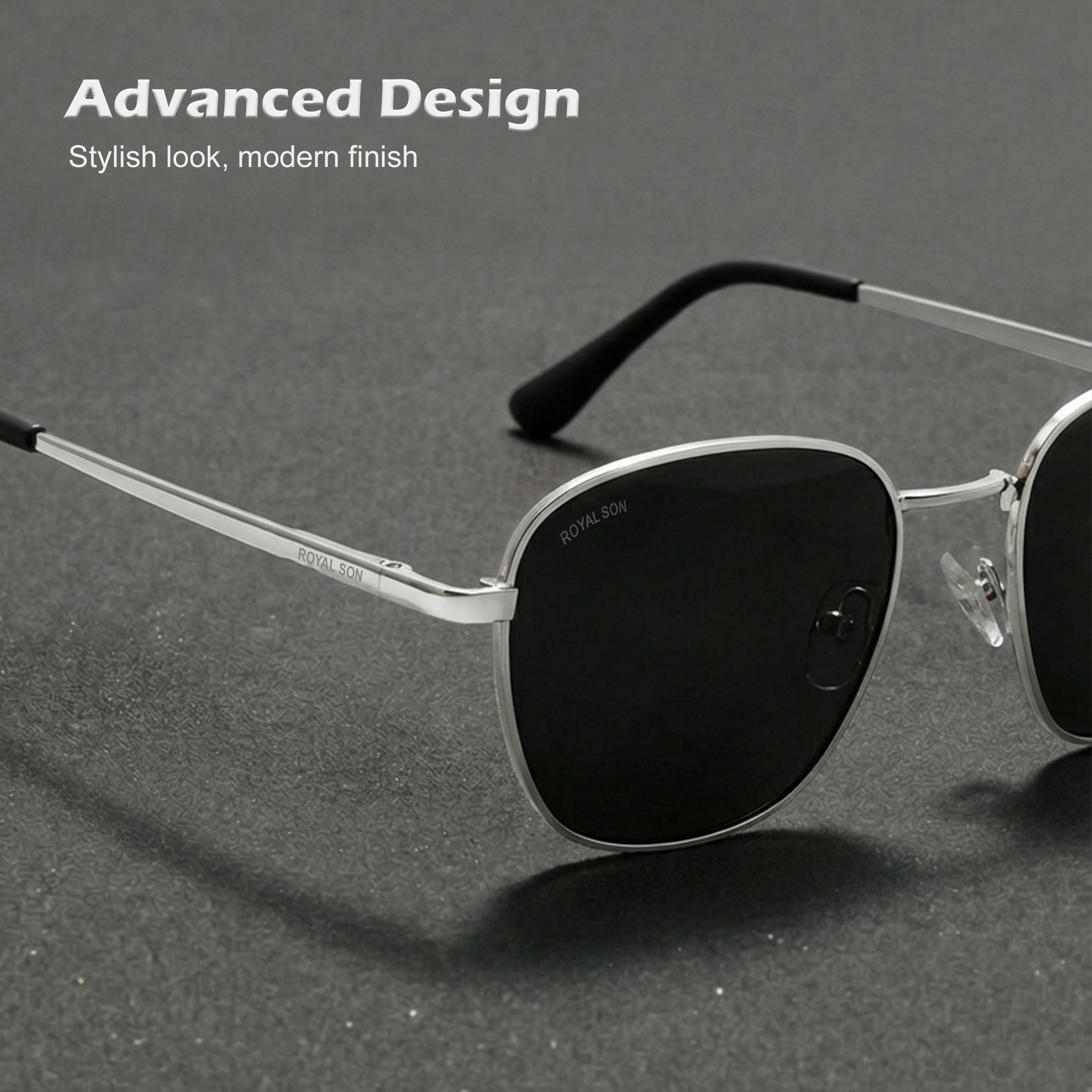 Royal Son Stylish UV Protection Square Sunglasses for Men & Women - SG-RS4040-C2