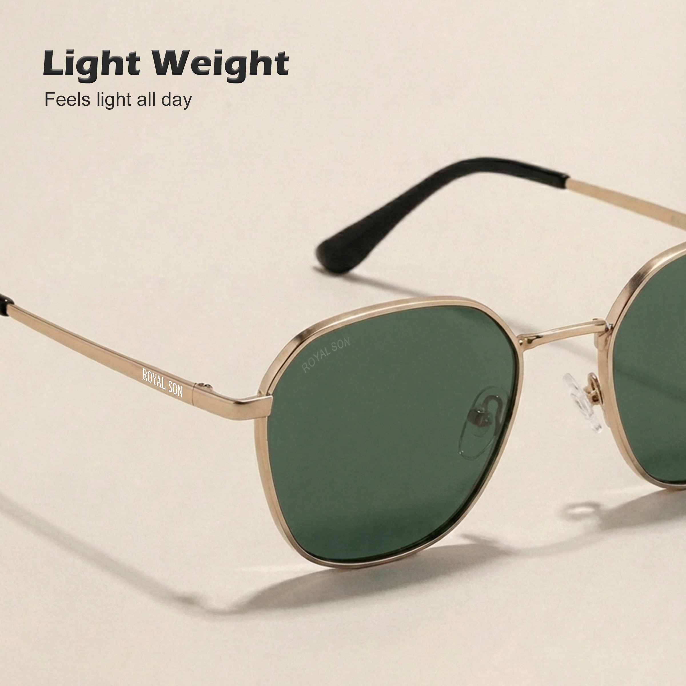 ROYAL SON Full Rim Polarized Sunglasses with UV Protection For Men and Women - SG-RS6060-C4
