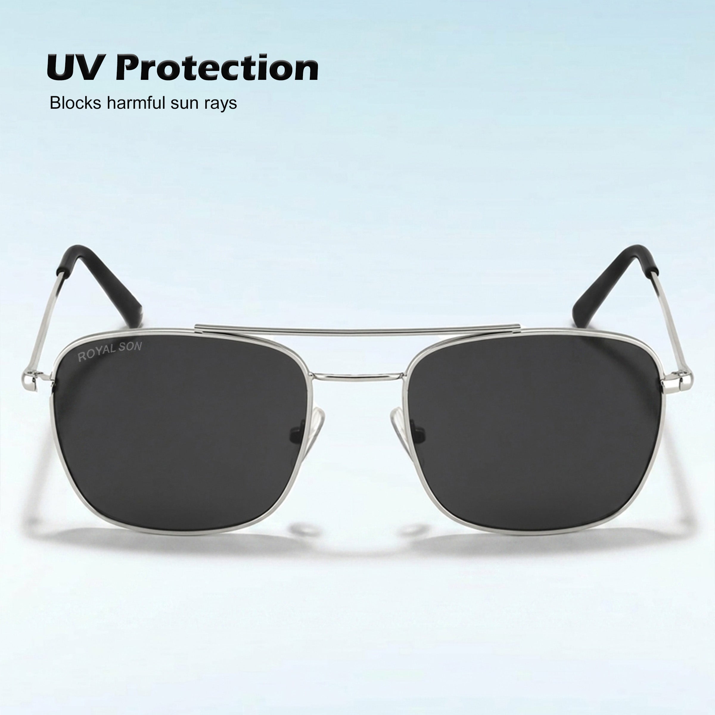 ROYAL SON UV Protected Square Sunglasses For Men And Women - RS0038AV