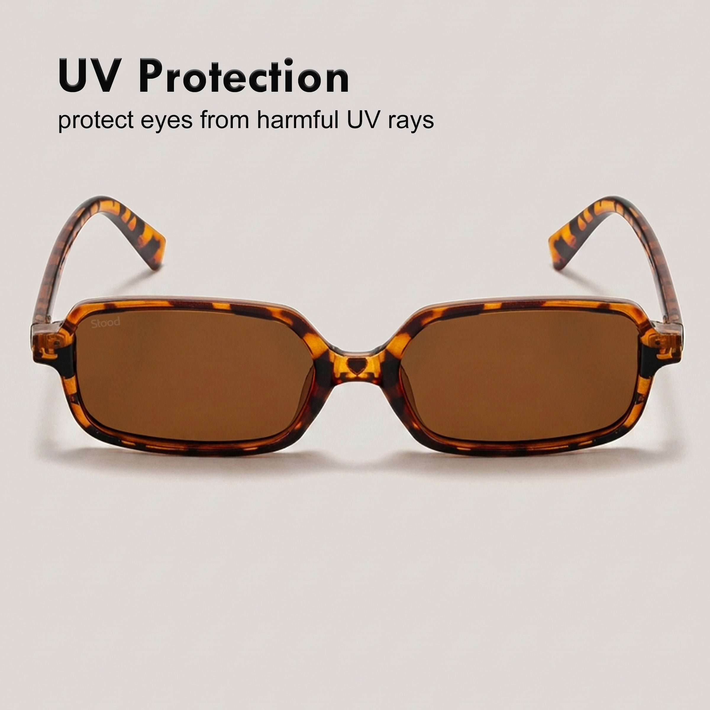 Stood Retro Square Brown UV Protection Goggles For Men & Women Sunglasses – SG-STD0018-C3