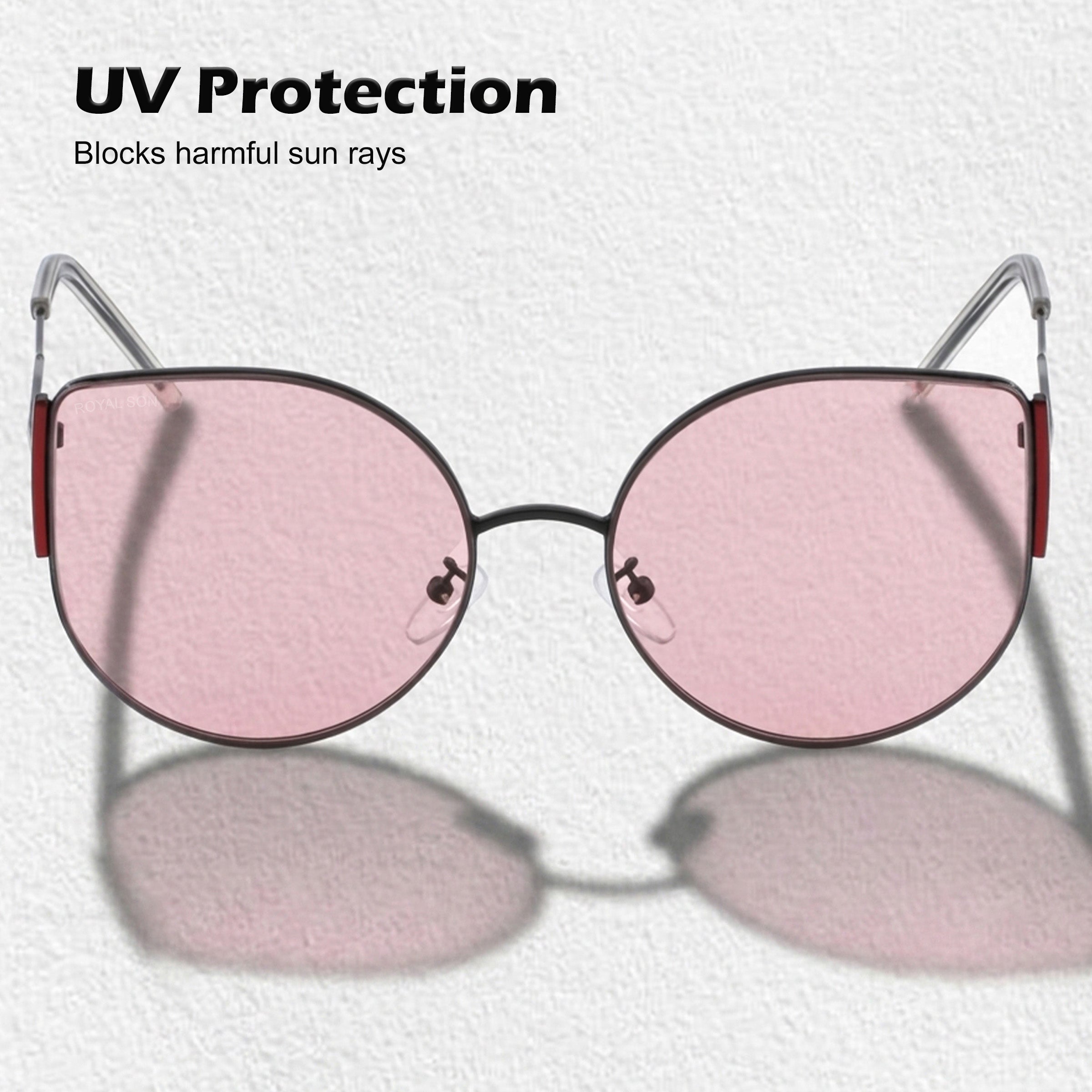 Royal Son Cat-Eye Oversized UV Protected Women Sunglasses - CHI0077