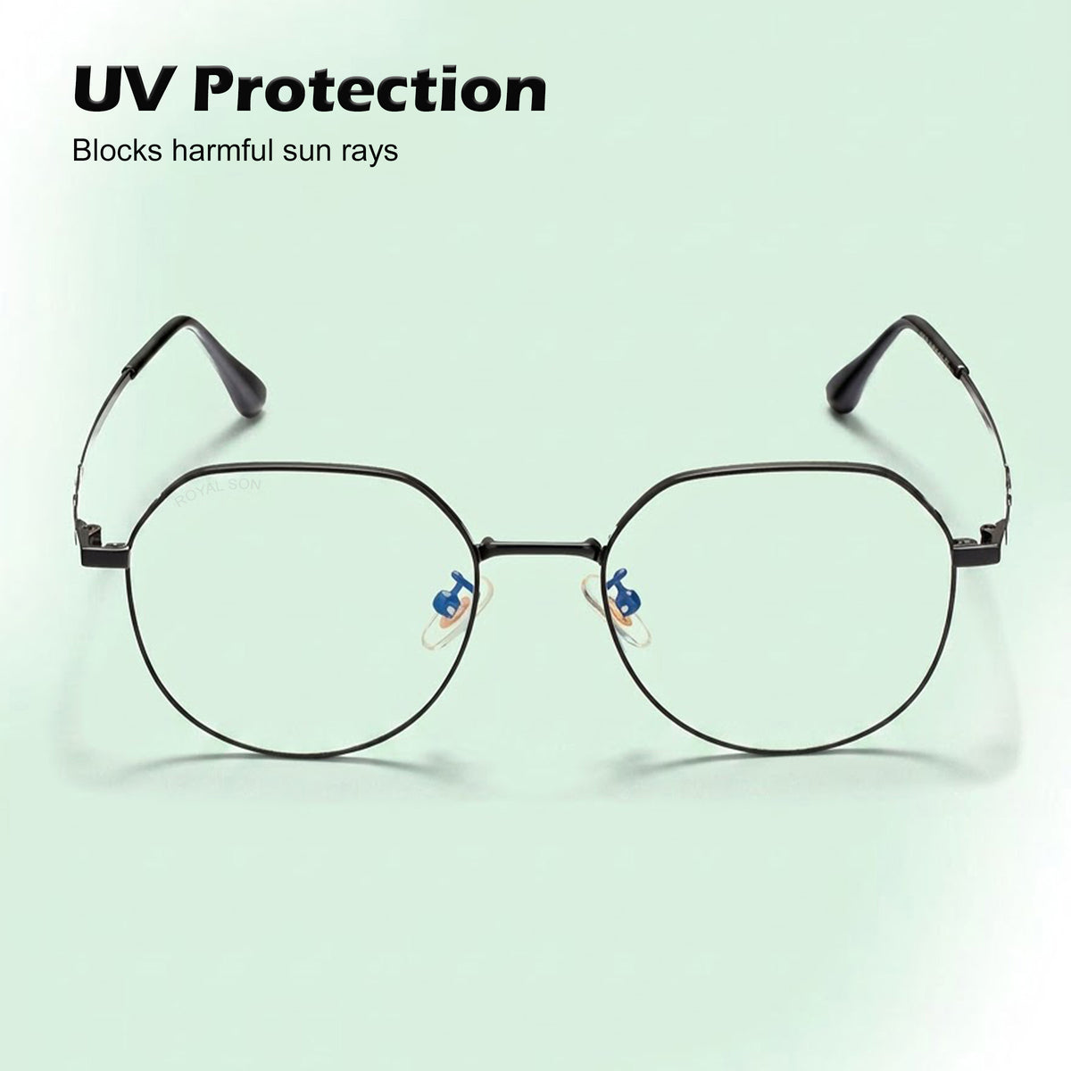 Royal Son Round Blue Ray Cut Men Women Eye Glasses - SF0018-C1