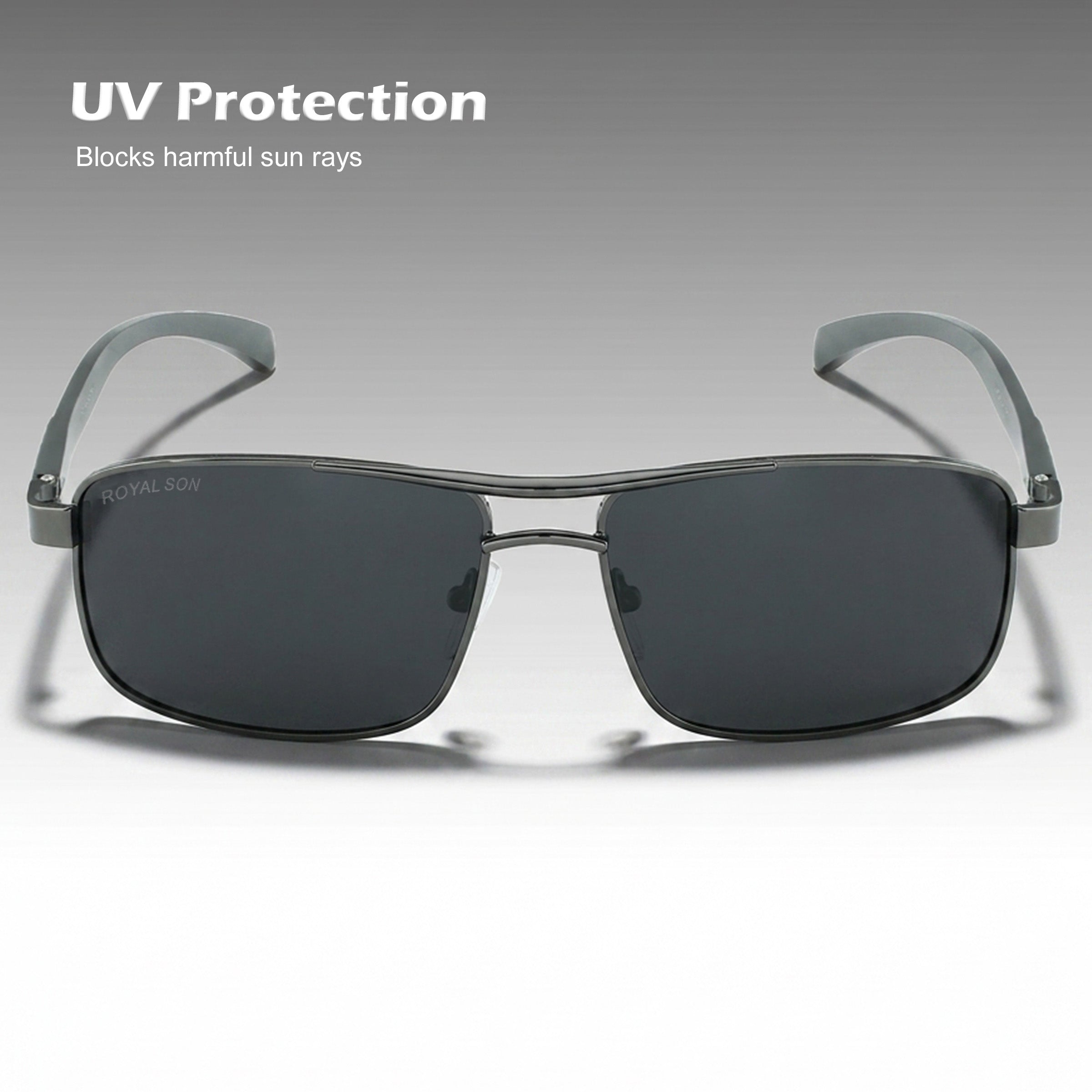 Royal Son Rectangular Polarized Men Sunglasses - CHI0085-C2