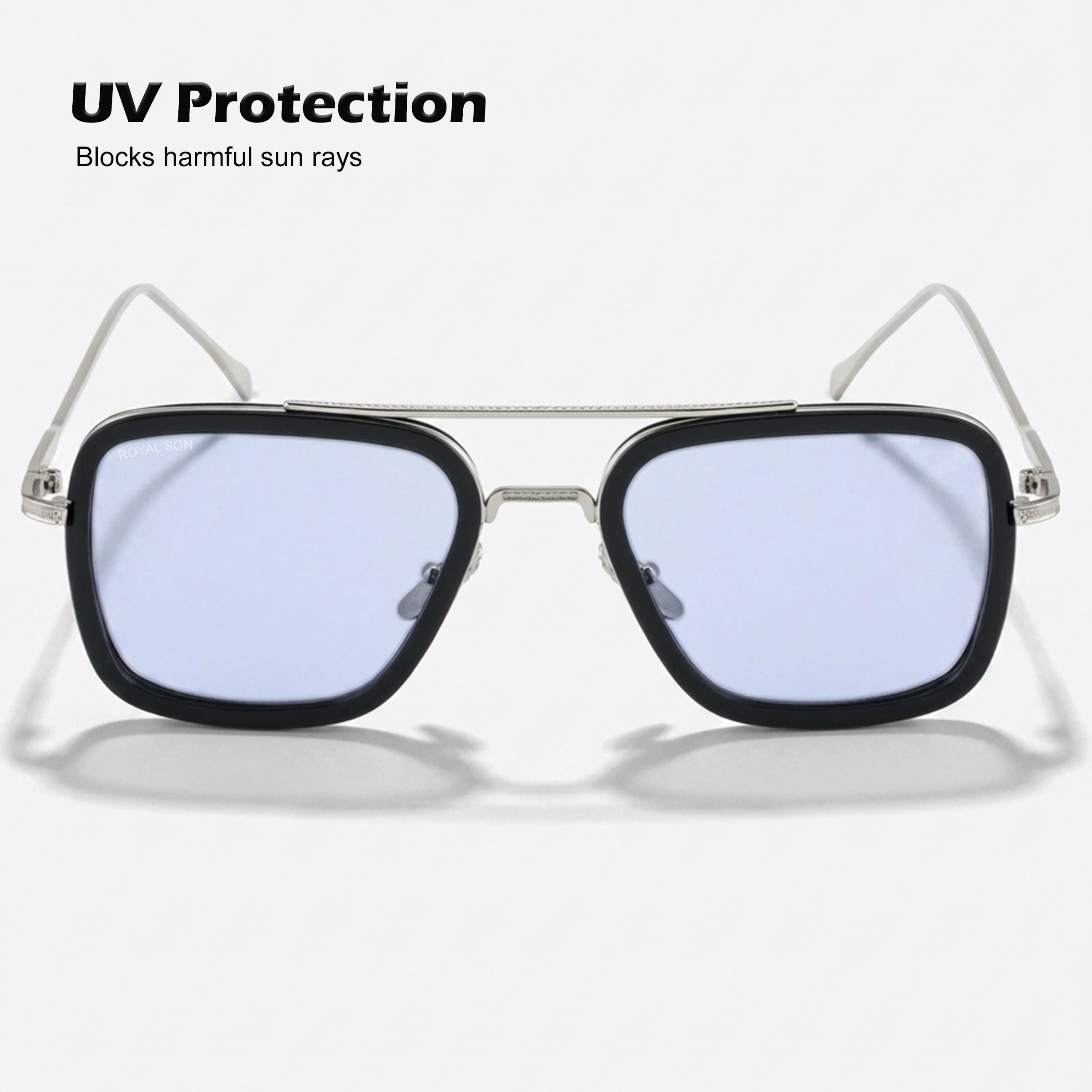 Royal Son Square UV Protected Men Women Sunglasses - CHI0074
