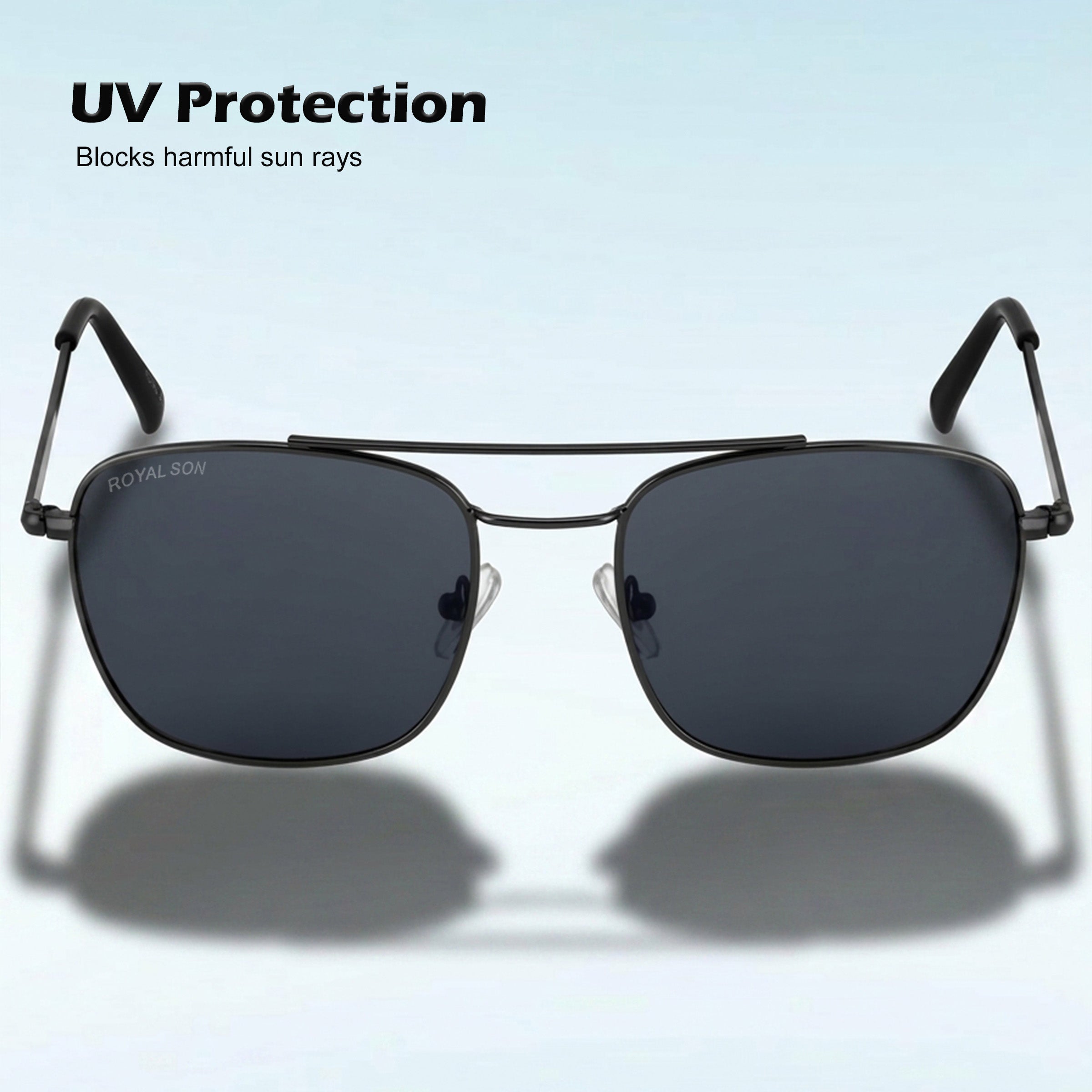 ROYAL SON UV Protected Square Sunglasses For Men And Women - RS0039AV