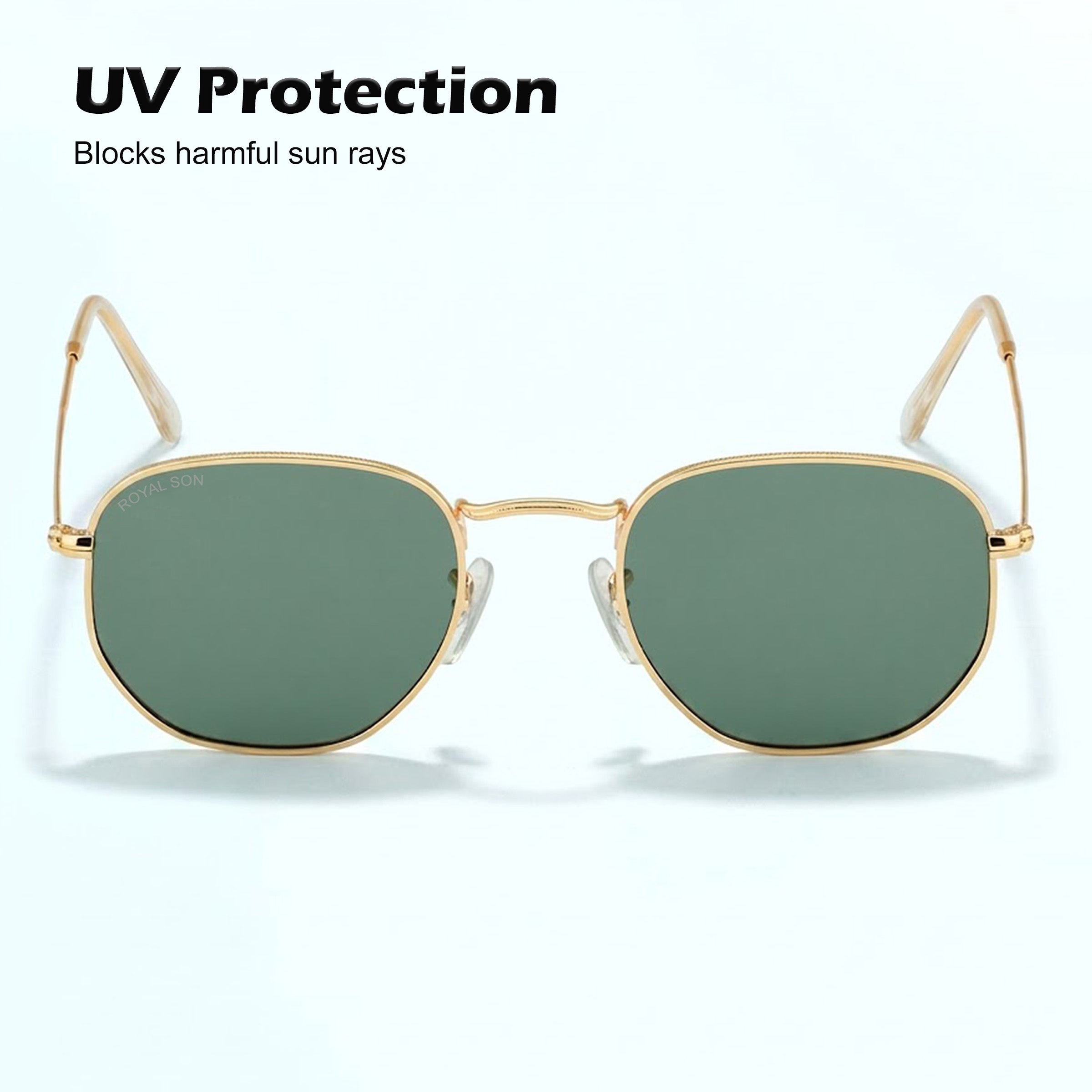 Royal Son Hexagonal Polarized Men Women Sunglasses - CHI00108-C7