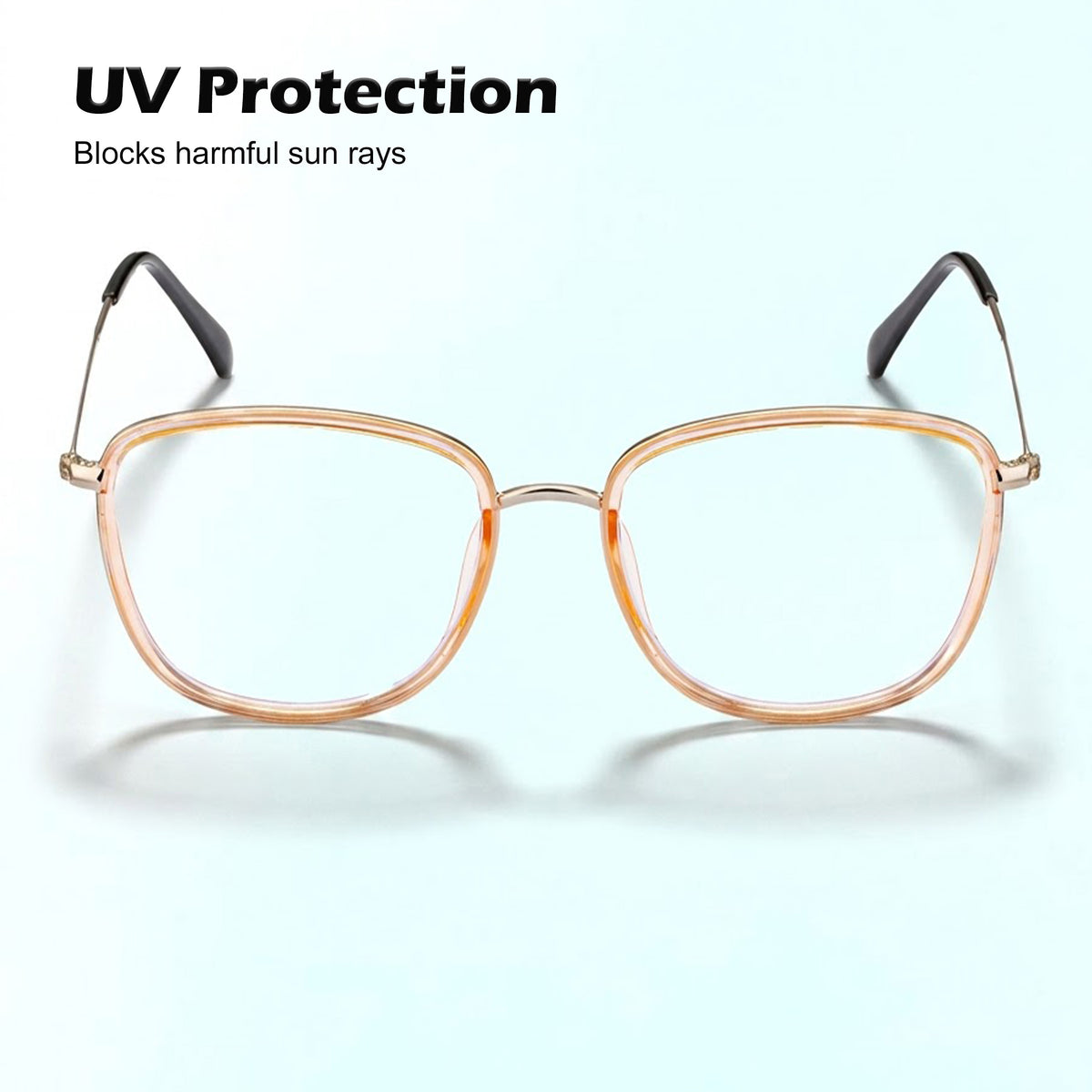 Royal Son Square Blue Ray Cut Men Women Eye Glasses - SF0015-C3