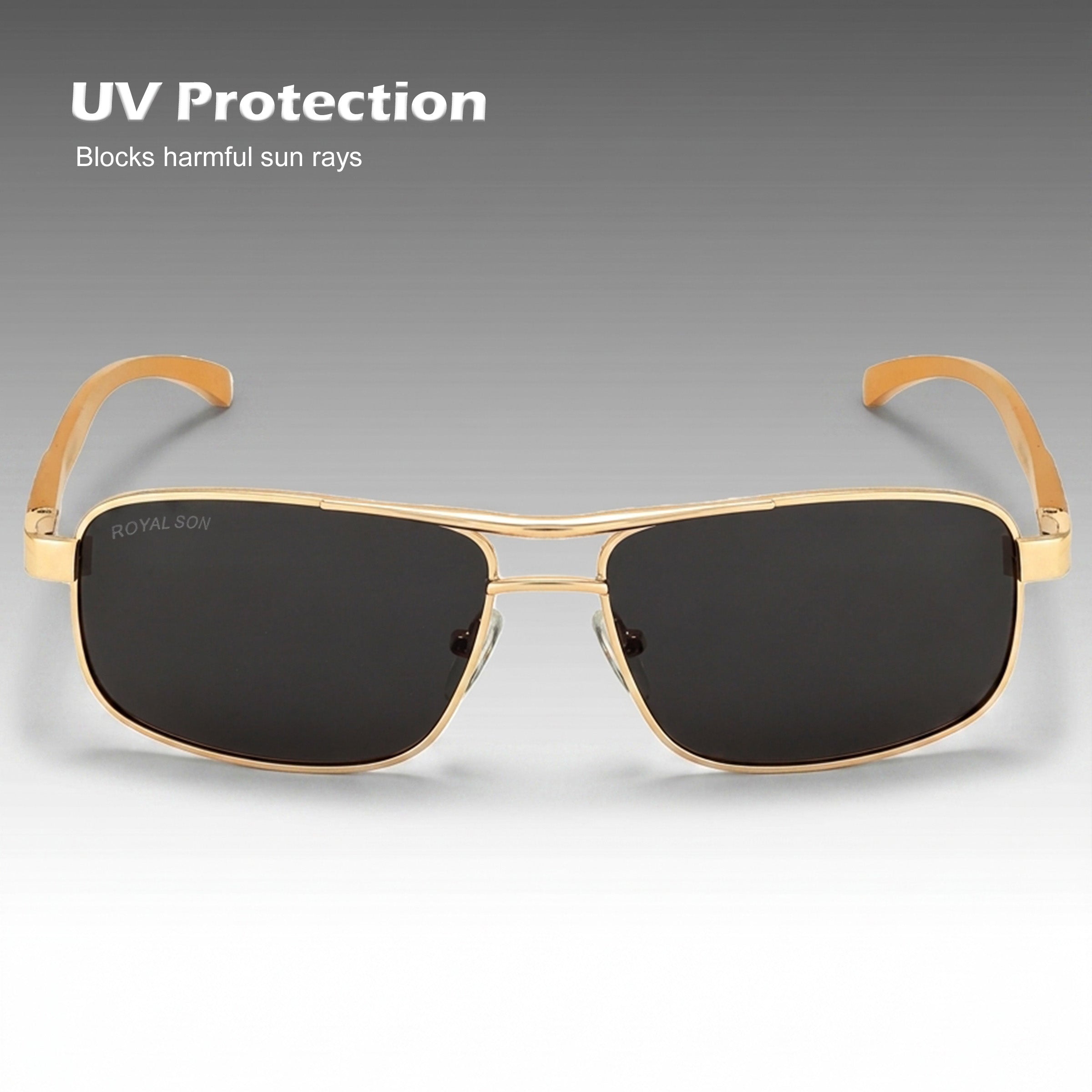 Royal Son Rectangular Polarized Men Sunglasses - CHI0085-C4