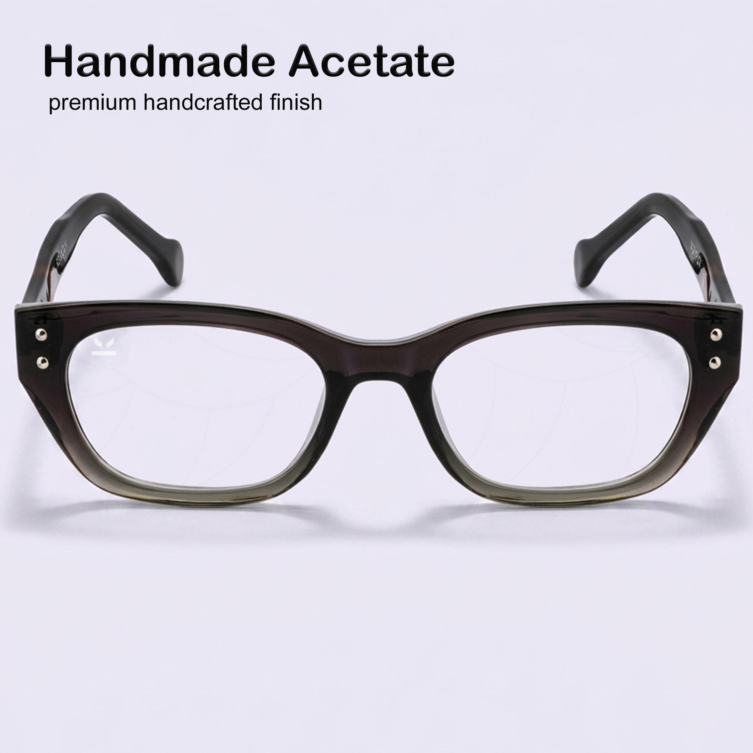 PERKEY Full Rim Soft Square Black Spectacle Frame For Women - OPTL0022-C1
