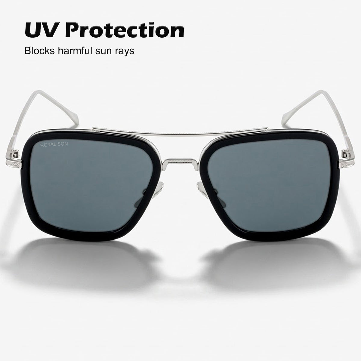 Royal Son Square UV Protected Men Women Sunglasses - CHI0071