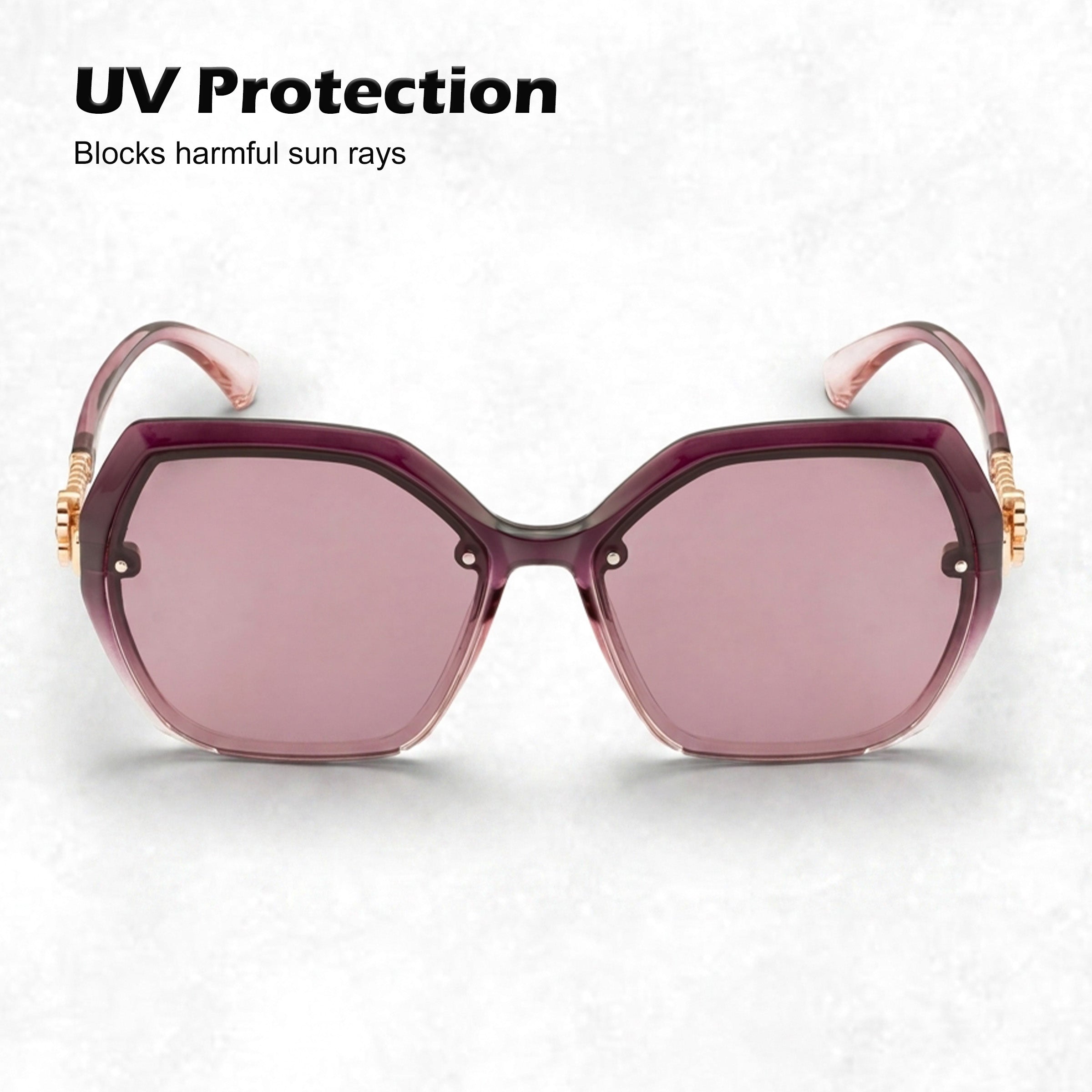 Royal Son Oversized Butterfly UV Protected Women Sunglasses - CHIWM00115-C5