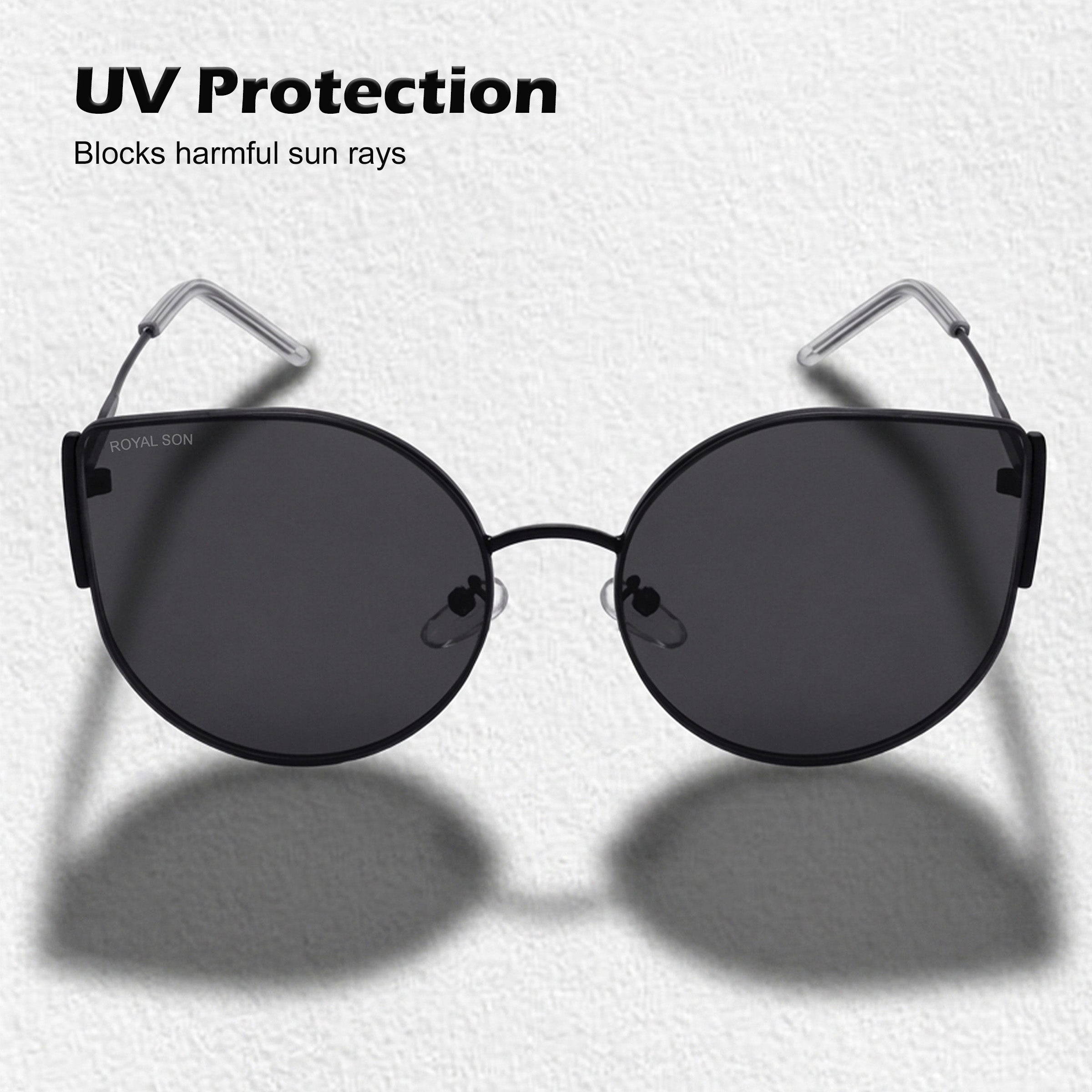 Royal Son Cat-Eye Oversized UV Protected Women Sunglasses - CHI0054