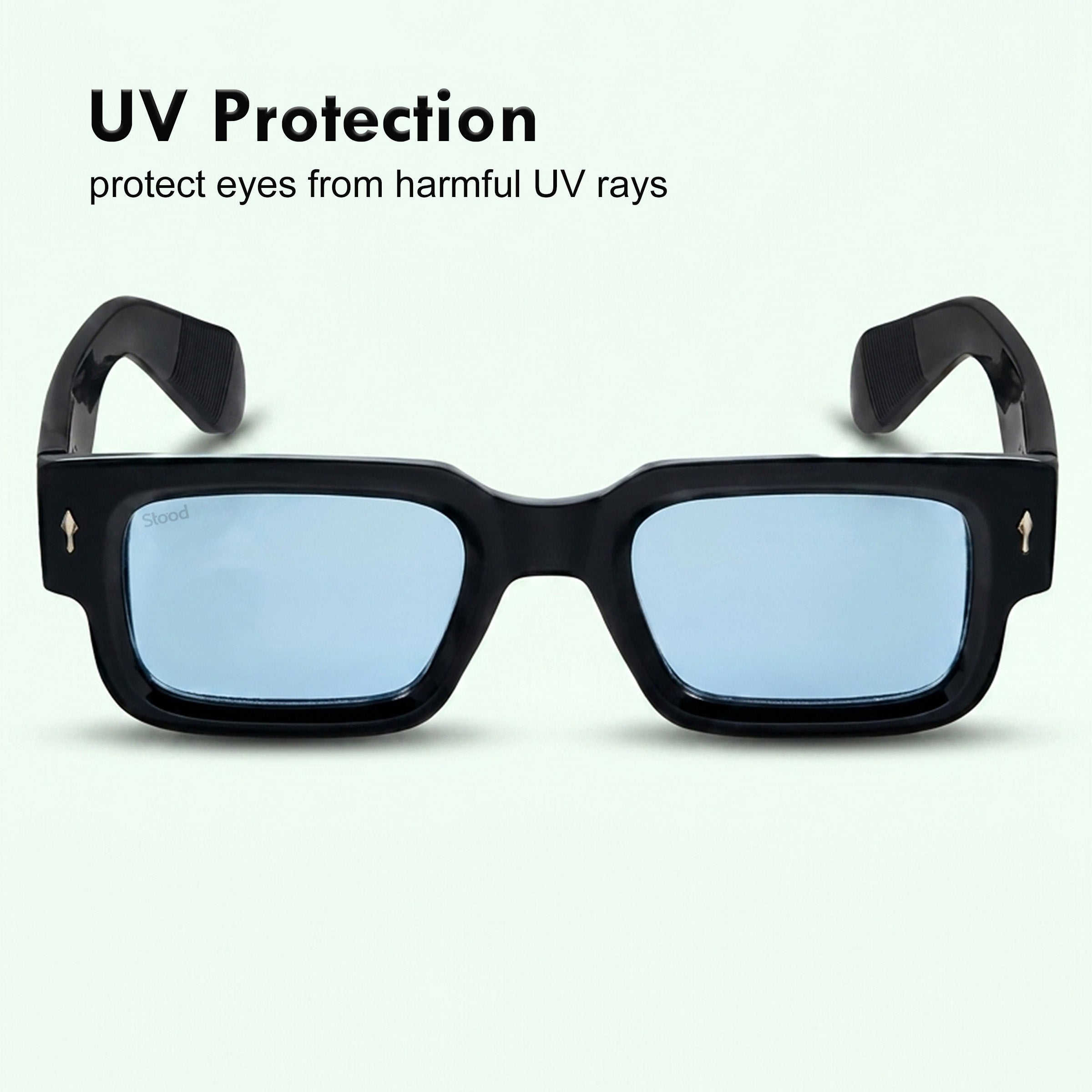 Stood Narrow Square Blue UV Protection Goggles For Men & Women Sunglasses – SG-STD0014-C4