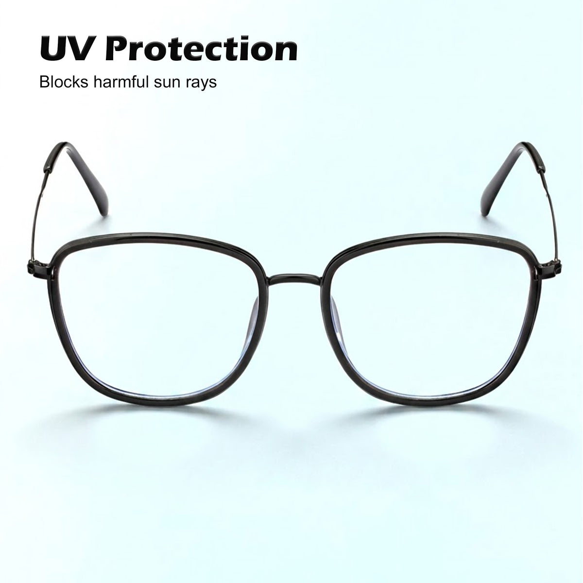 Royal Son Square Blue Ray Cut Men Women Eye Glasses - SF0015-C1