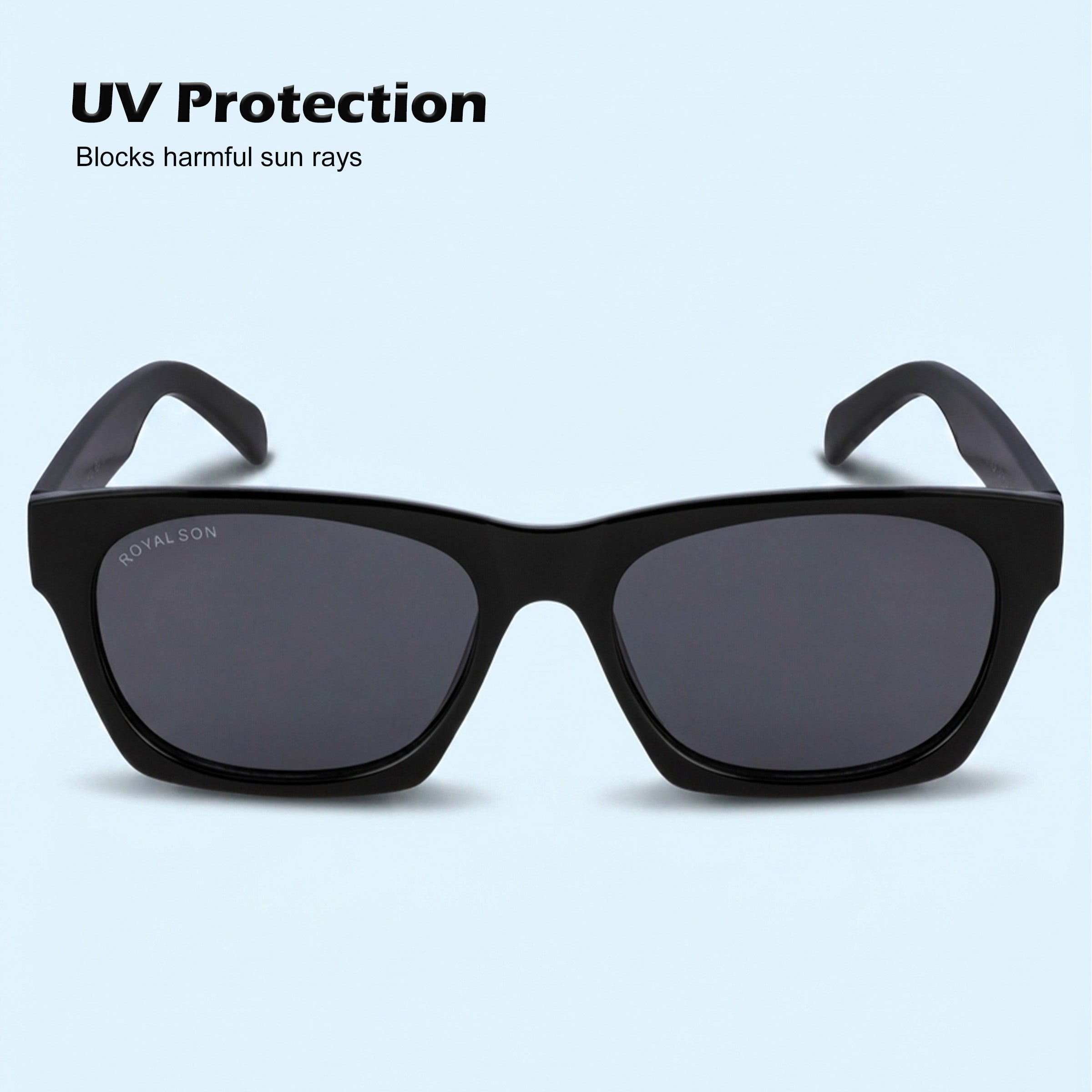 Royal Son Oversized Black UV Protection Coolers Sunglasses Men Women - CHI00167-C1