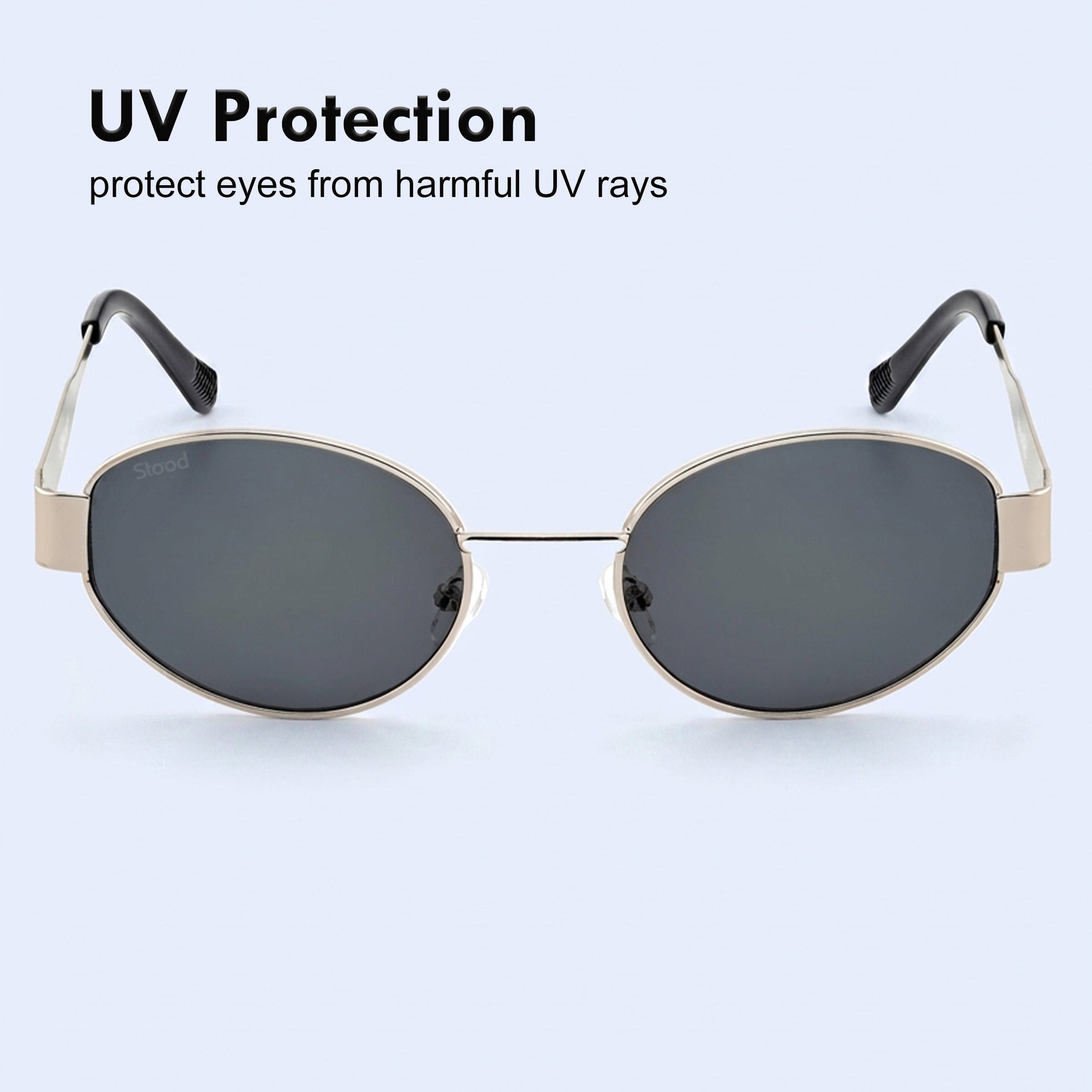 Stood Oval Black UV Protection Chashma For Men & Women New Style – SG-STD0023-C2