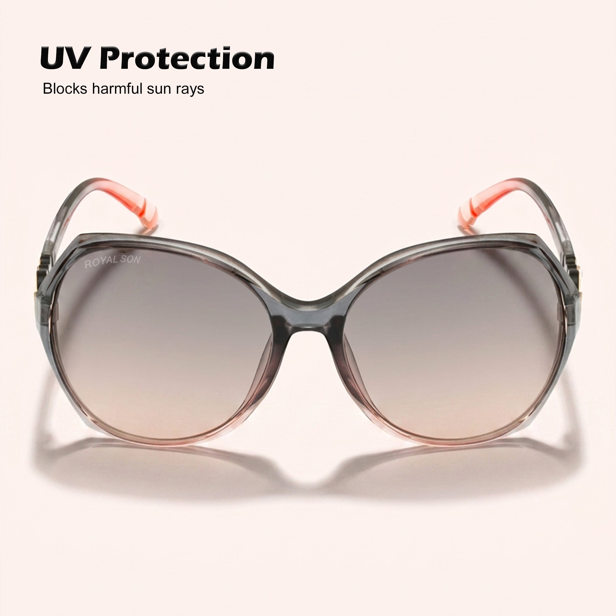Royal Son Oversized Butterfly UV Protected Women Sunglasses - CHIWM00116-C3