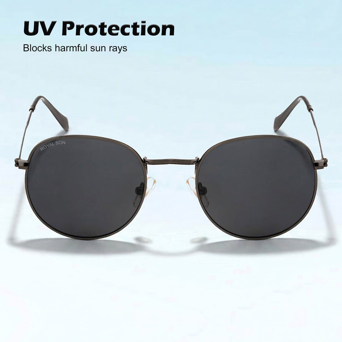 ROYAL SON UV Protected Round Sunglasses For Men And Women - RS0014RD