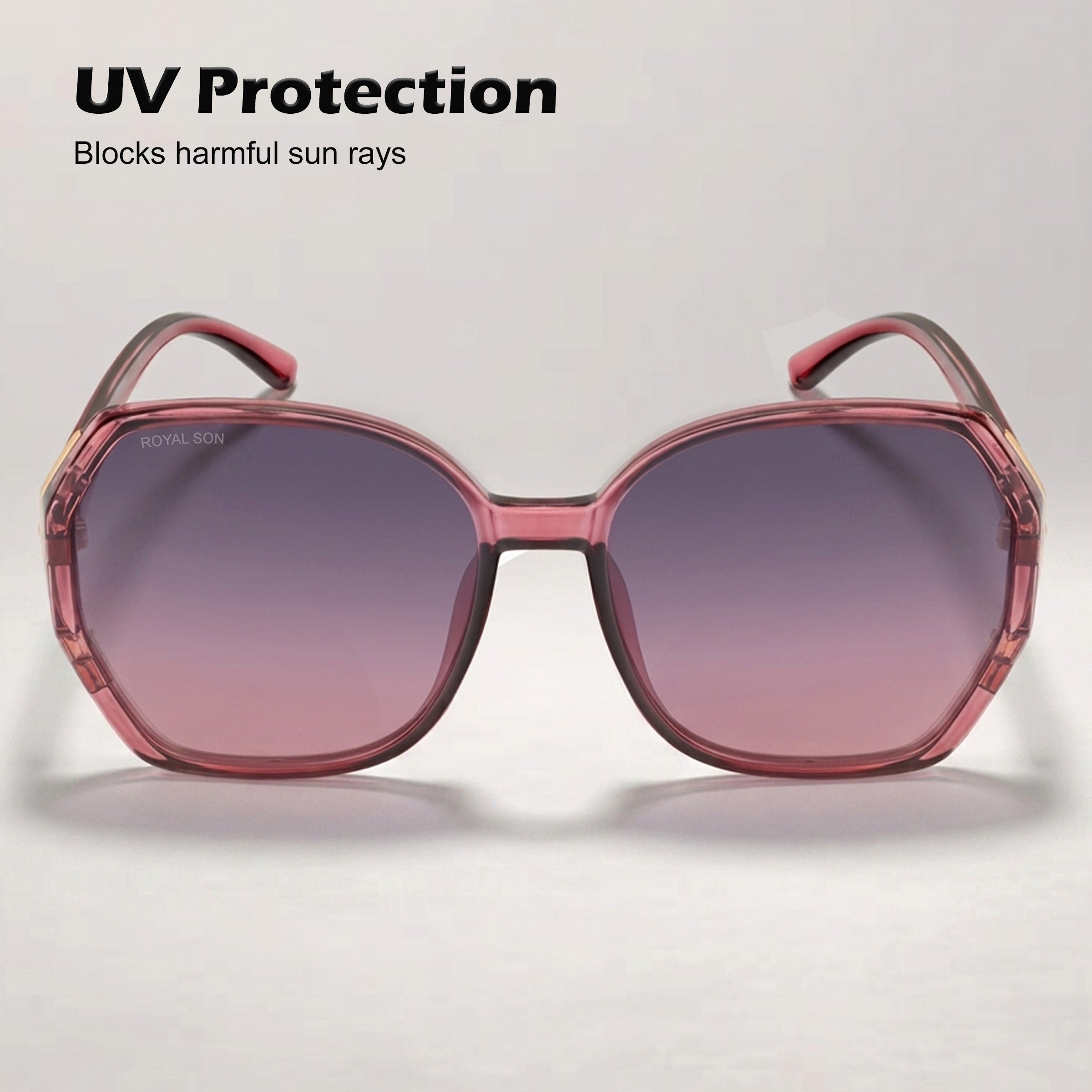 Royal Son Oversized Butterfly UV Protected Women Sunglasses - CHIWM00114-C4