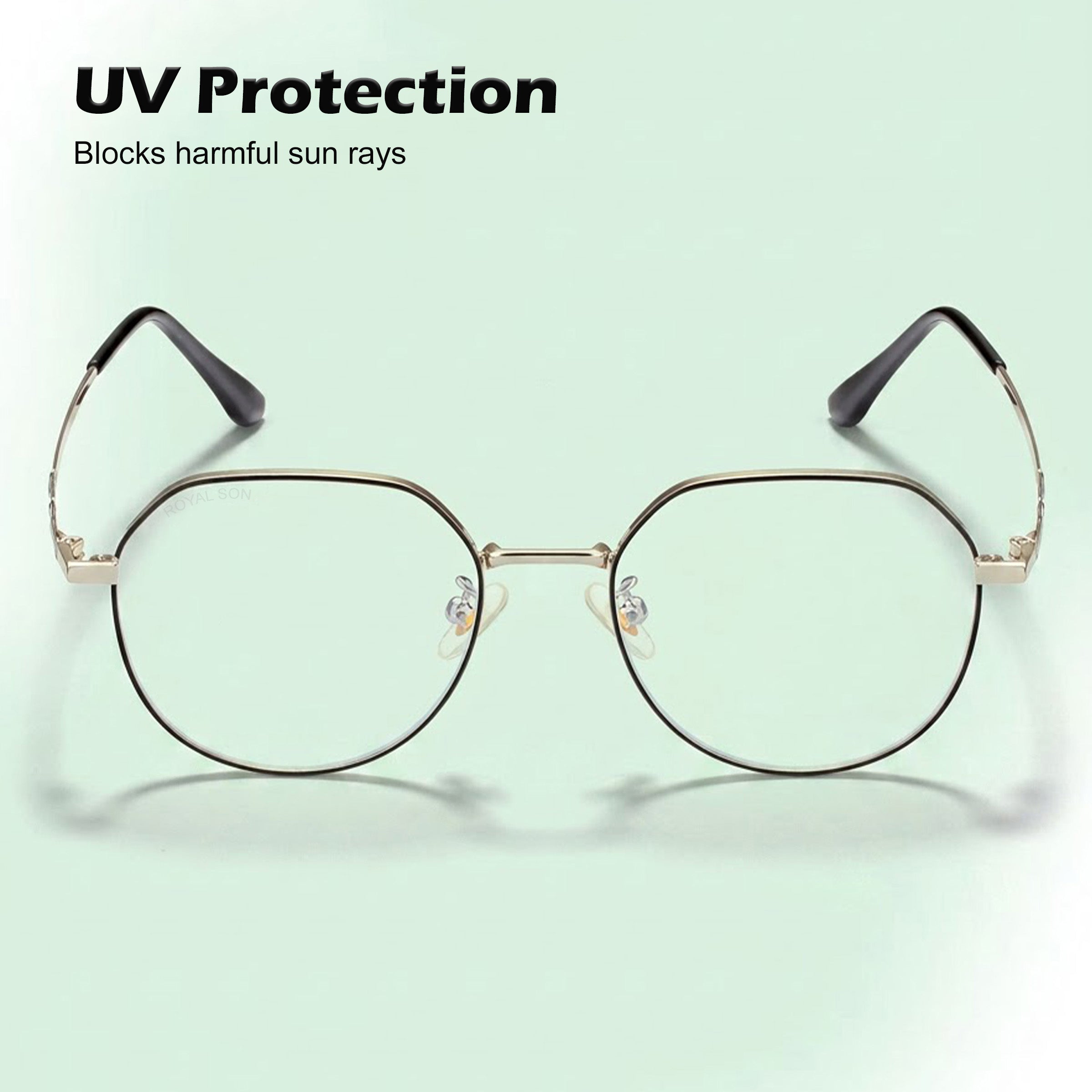Royal Son Round Blue Ray Cut Men Women Eye Glasses - SF0018-C2