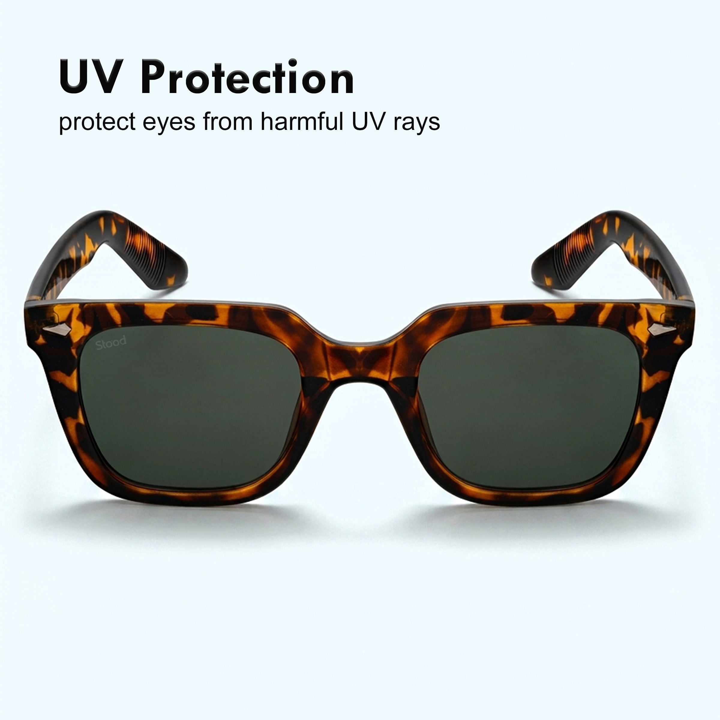 Stood Retro Square Green UV Protection Goggles For Men & Women Sunglasses – SG-STD0013-C3