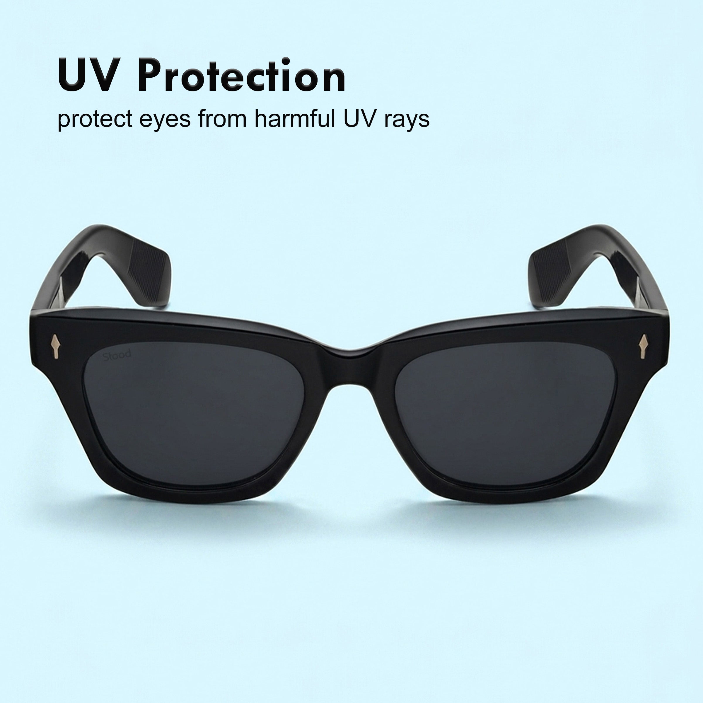 Stood Cat Eye Square Black UV Protection Sunglasses For Men & Women Stylish – SG-STD0027-C1