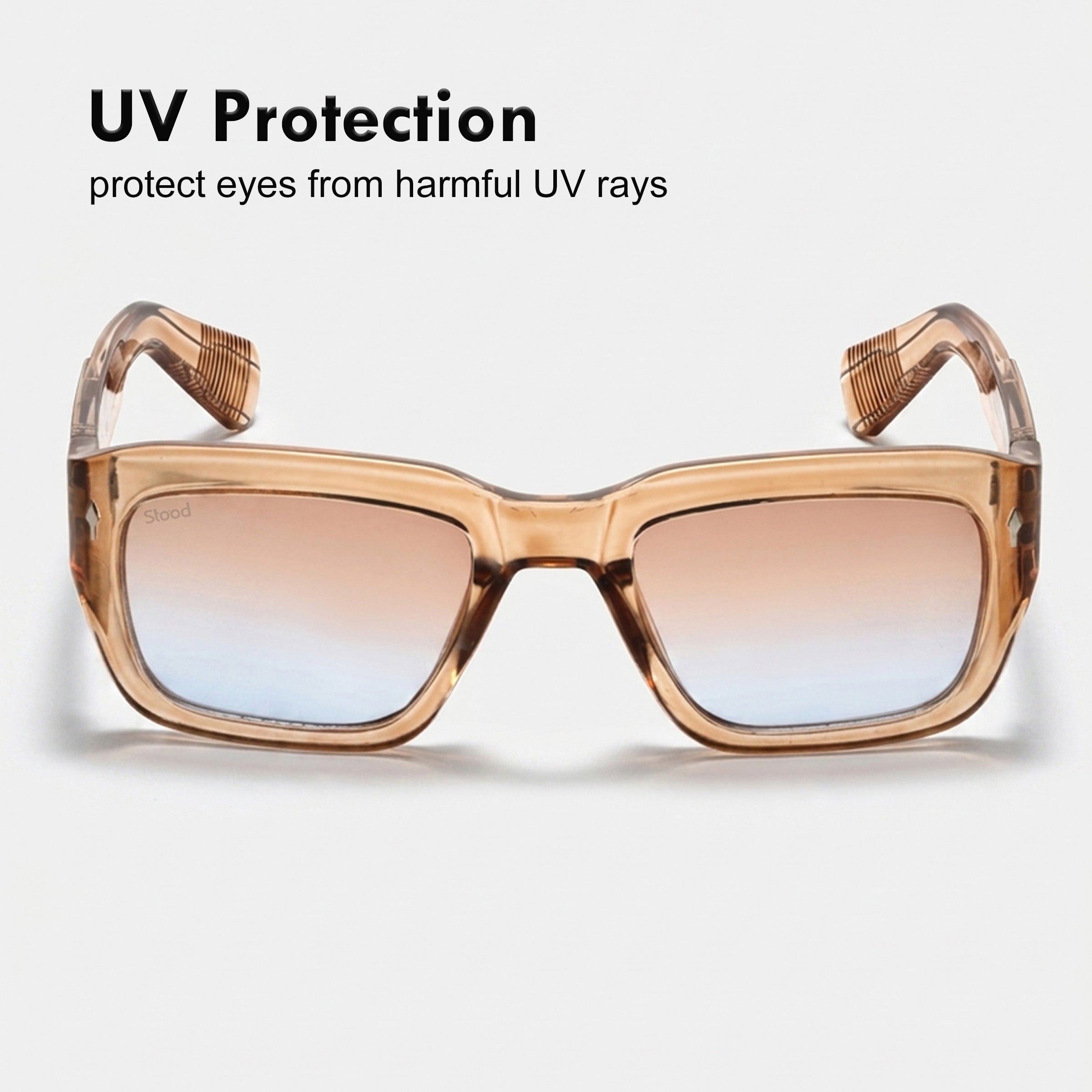 Stood Clear Rectangle UV Protected Sunglasses For Men & Women - SG-STD0037-C3