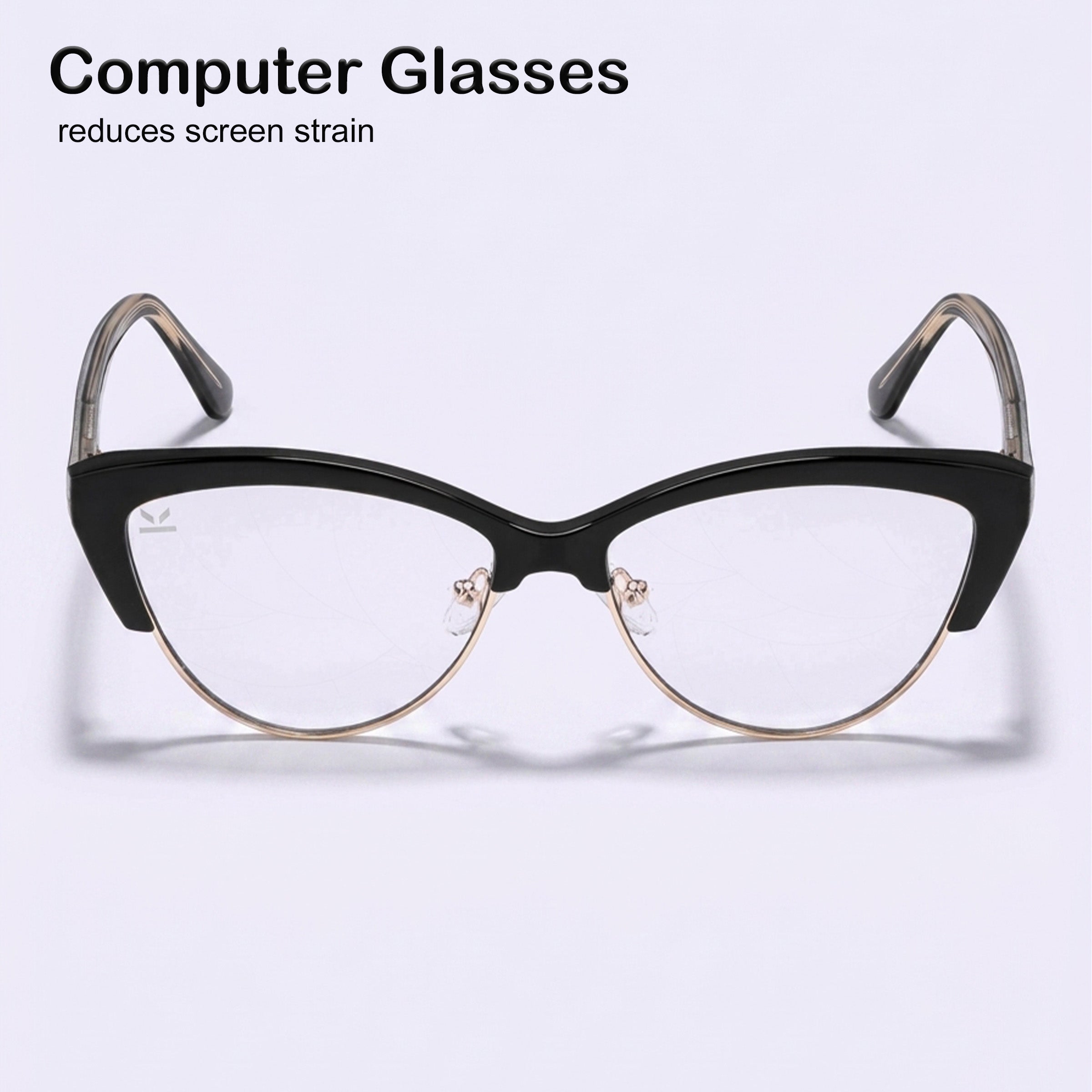 PERKEY Cat Eye Computer Glasses For Eye Protection - OPTL0014-C1