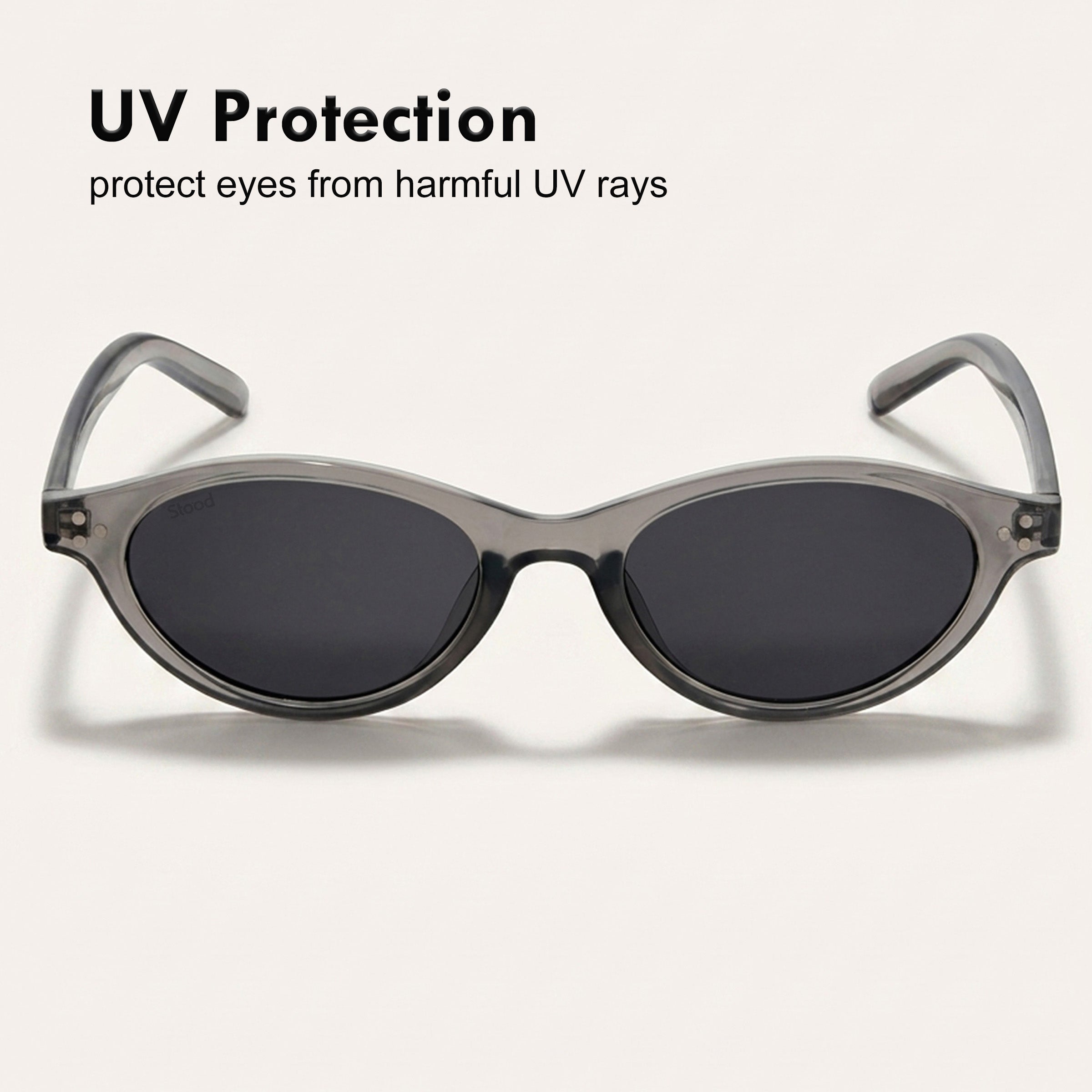 Stood Narrow Oval Black UV Protection Chashma For Men & Women New Style – SG-STD0015-C2