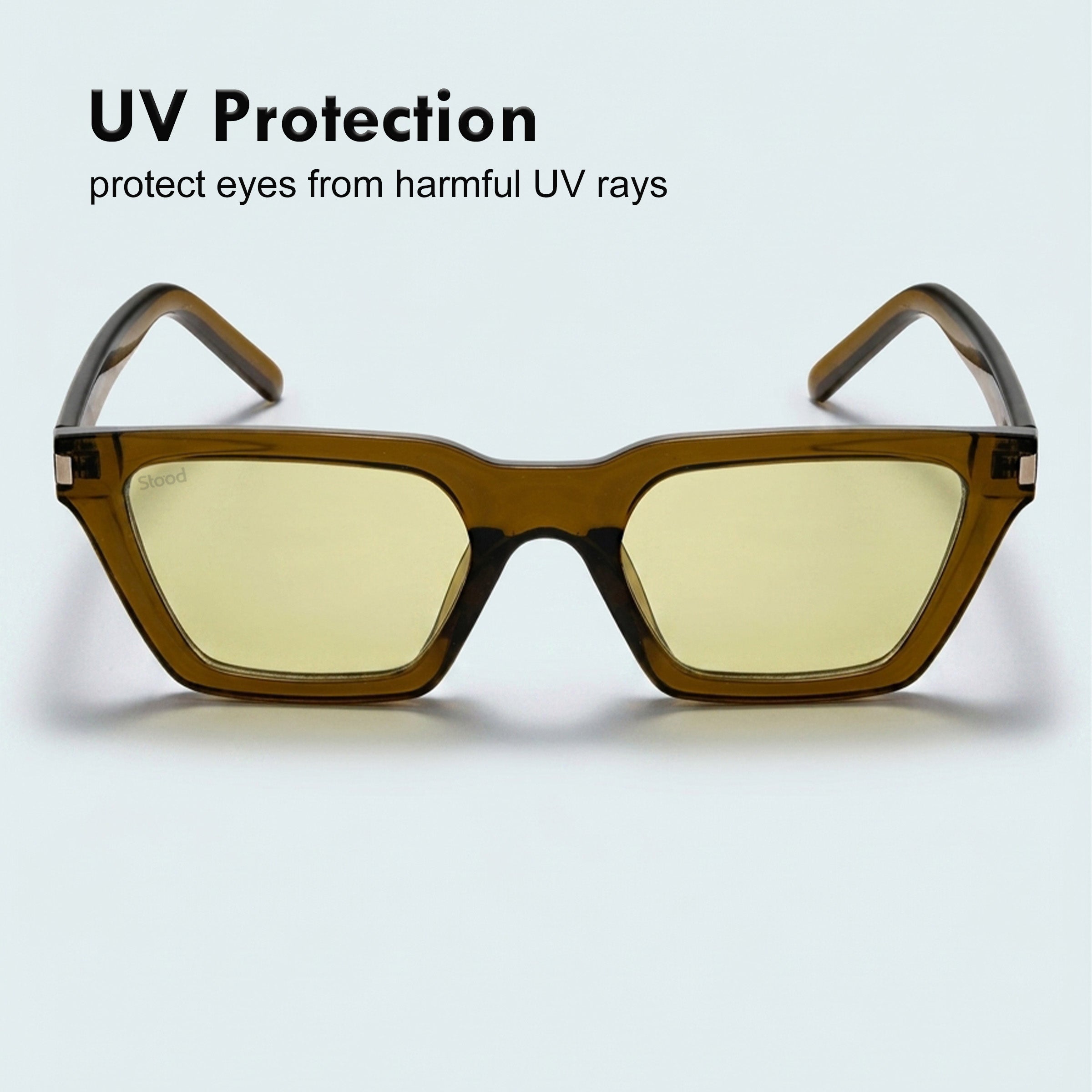 Stood Cat Eye Square Green UV Protection Goggles For Men & Women Sunglasses – SG-STD0012-C3