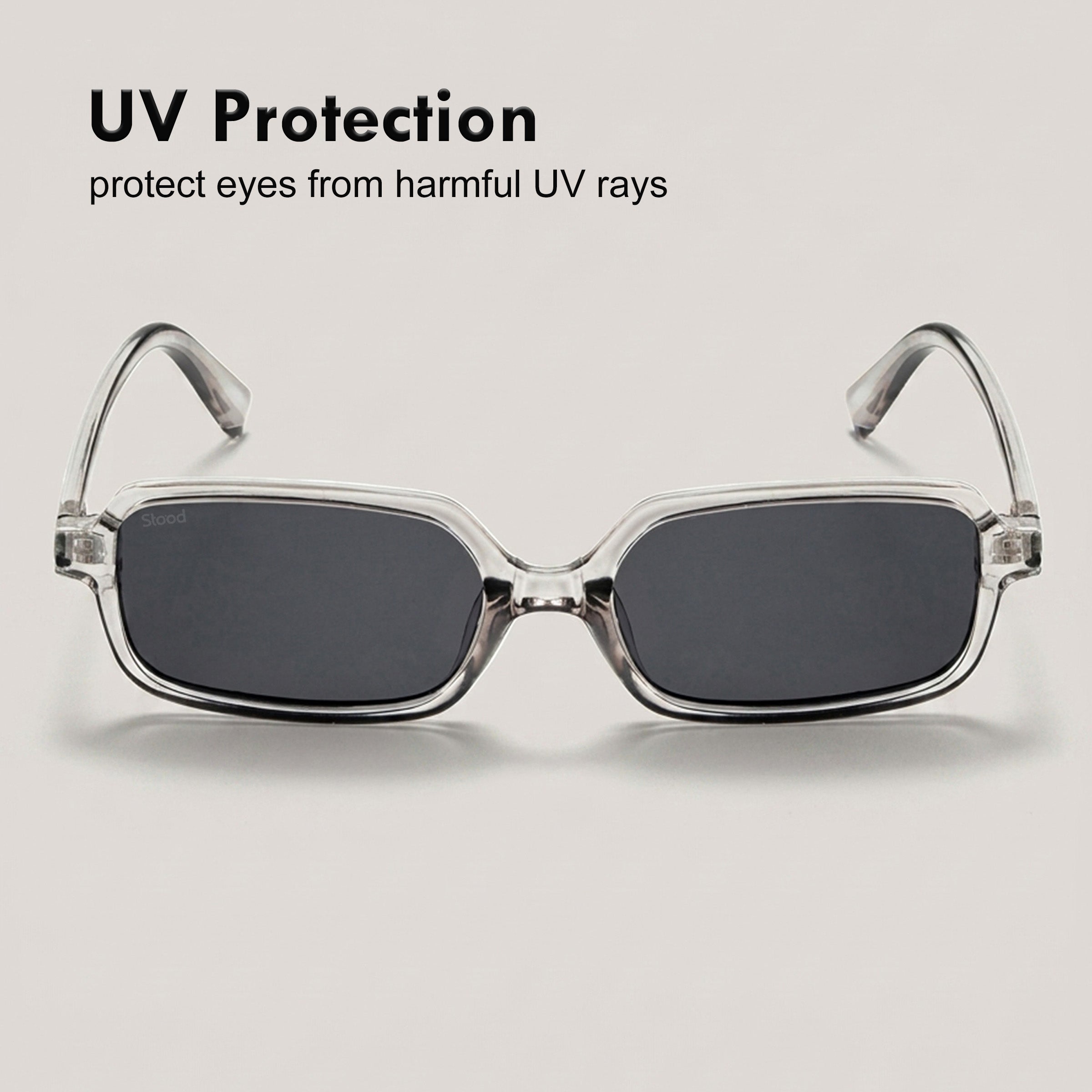 Stood Retro Square Black UV Protection Chashma For Men & Women New Style – SG-STD0018-C2