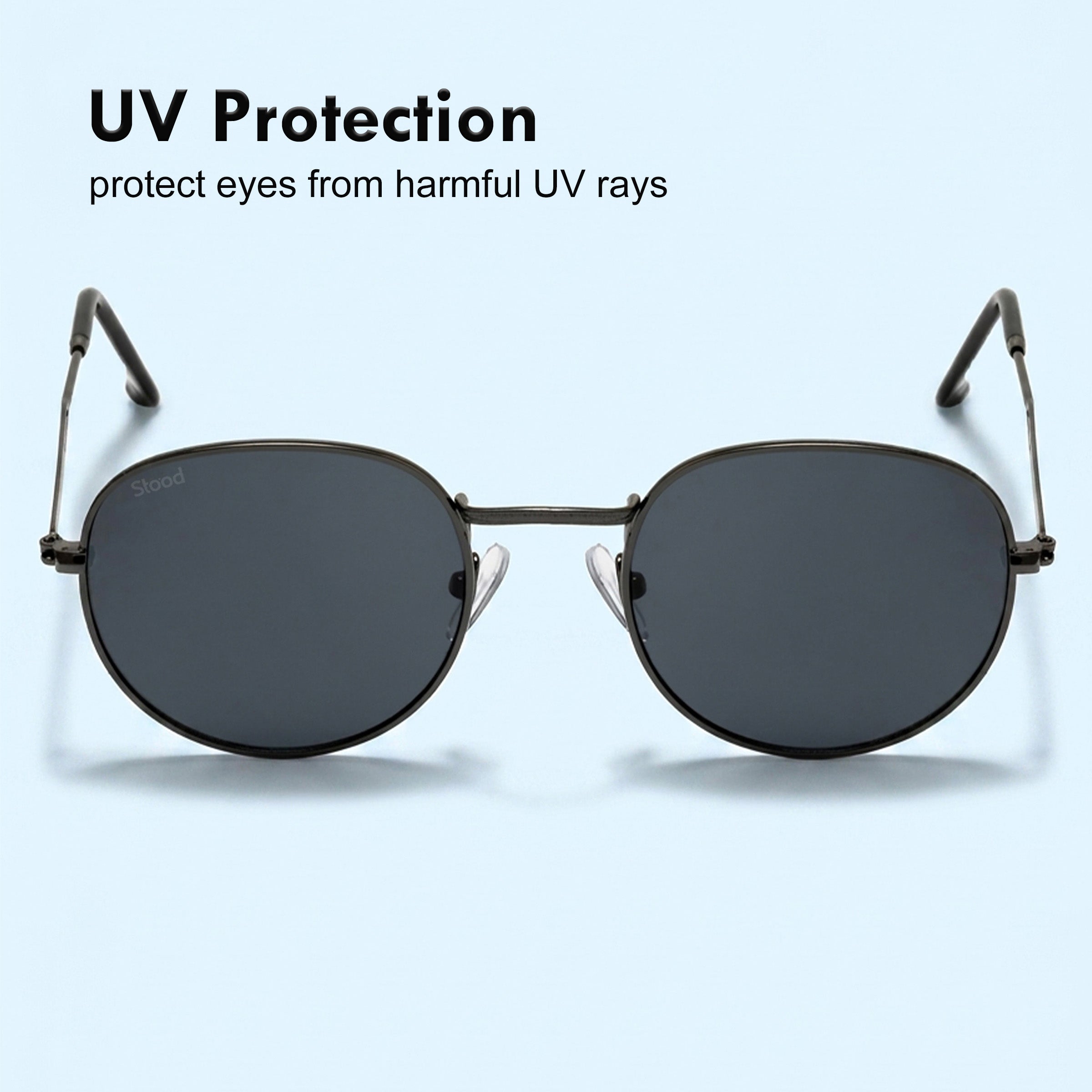 Stood Black UV Protection Sunglasses For Men & Women Stylish – SG-STD0032-C1