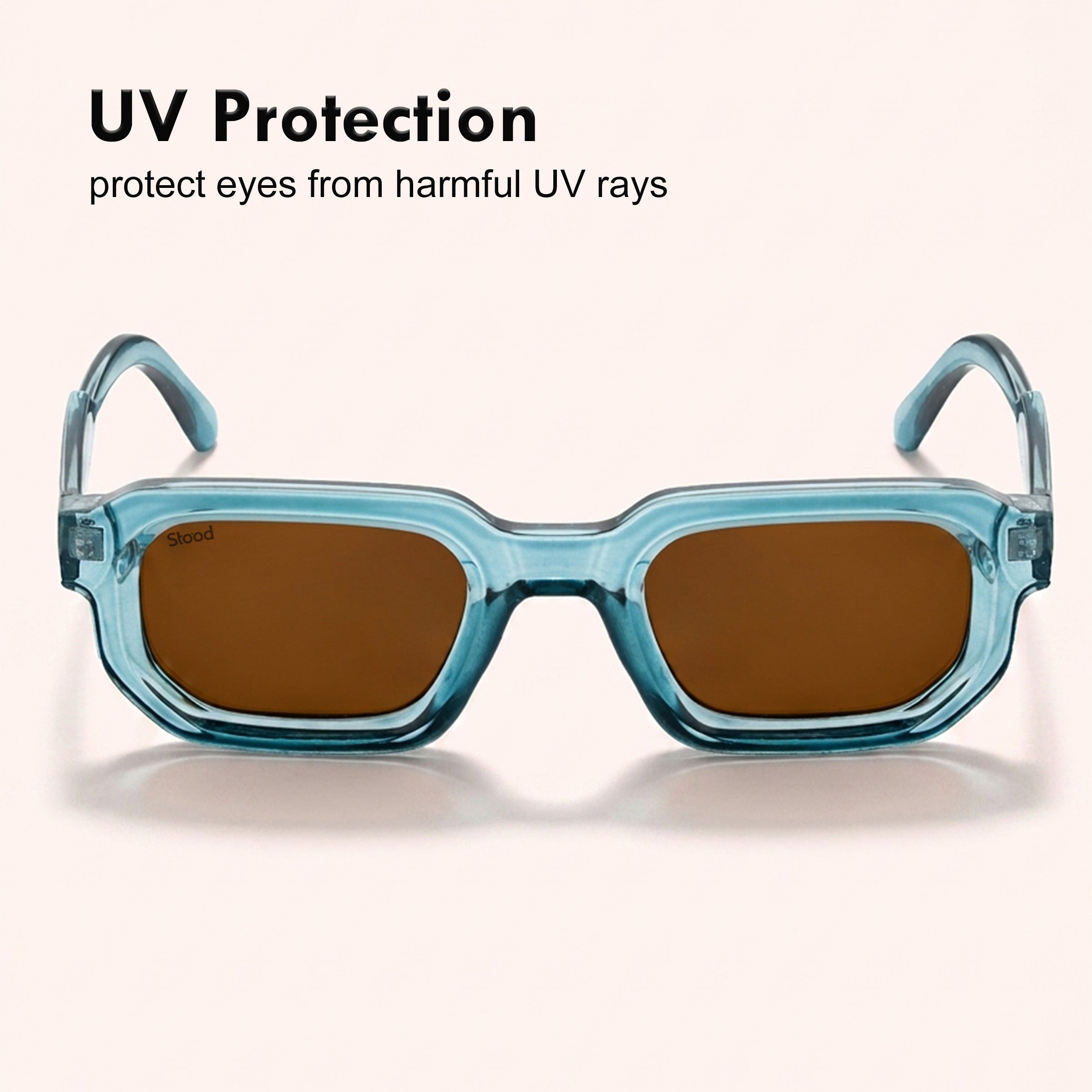 Stood Retro Square Brown UV Protection Goggles For Men & Women Sunglasses – SG-STD0025-C3