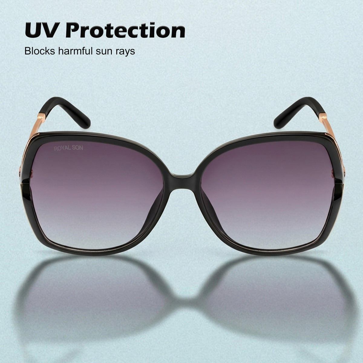 Royal Son Oversized Butterfly UV Protected Women Sunglasses - CHIWM00113-C1