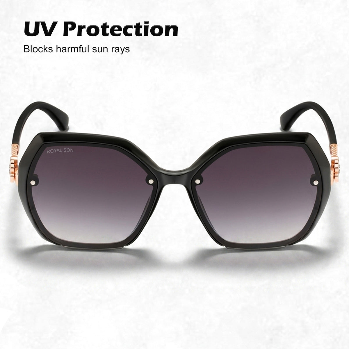 Royal Son Oversized Butterfly UV Protected Women Sunglasses - CHIWM00115-C1